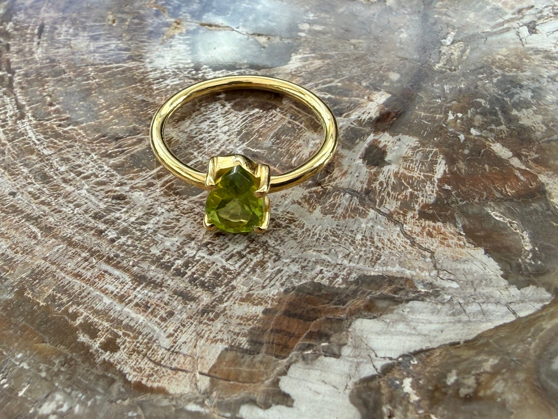Peridot Ring – Stone of Abundance, Joy & Renewal, size 4 Crystal Wellness