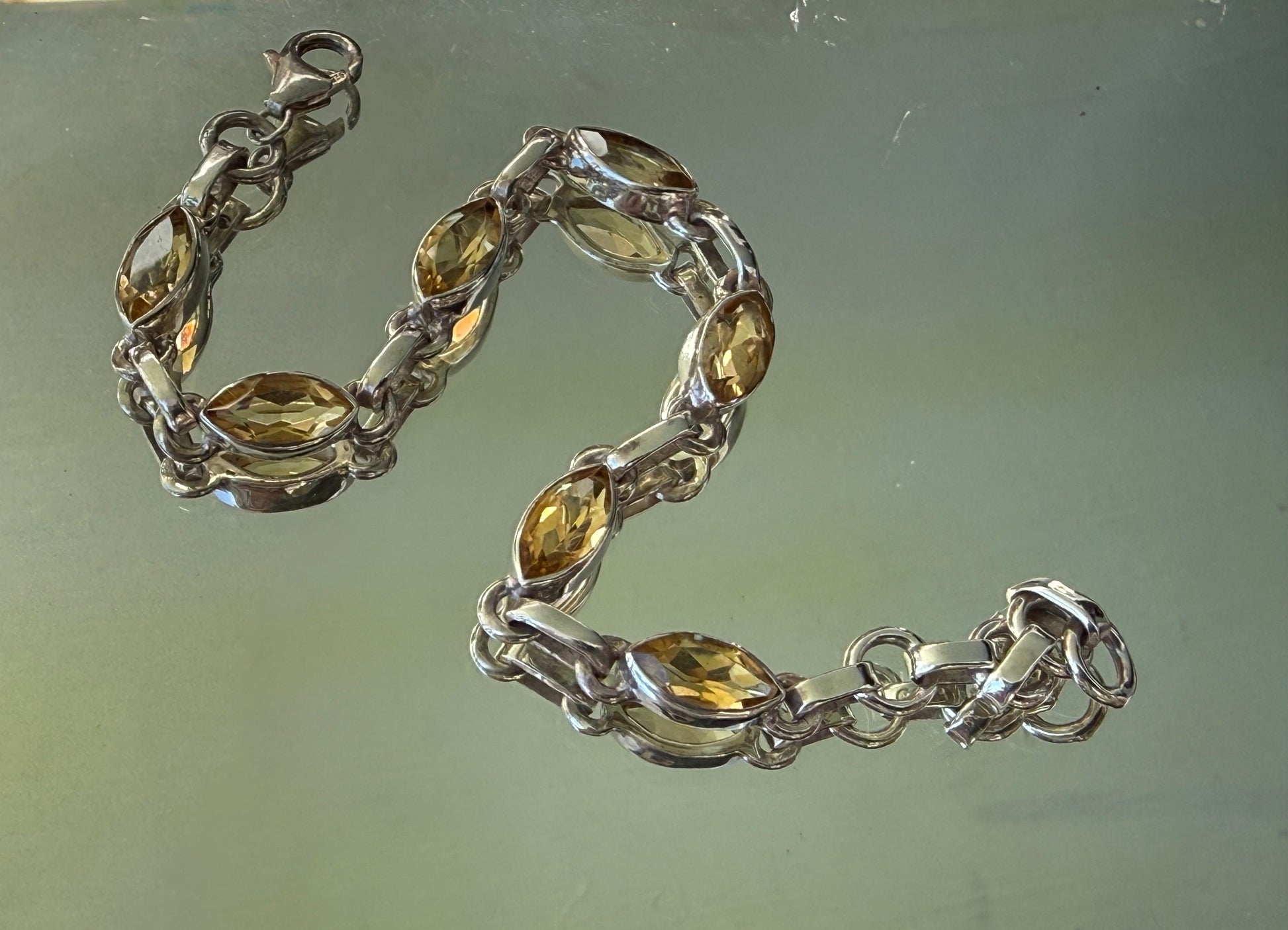 Citrine Sterling Silver Bracelet – Abundance, Joy & Radiant Confidence 18cm Crystal Wellness