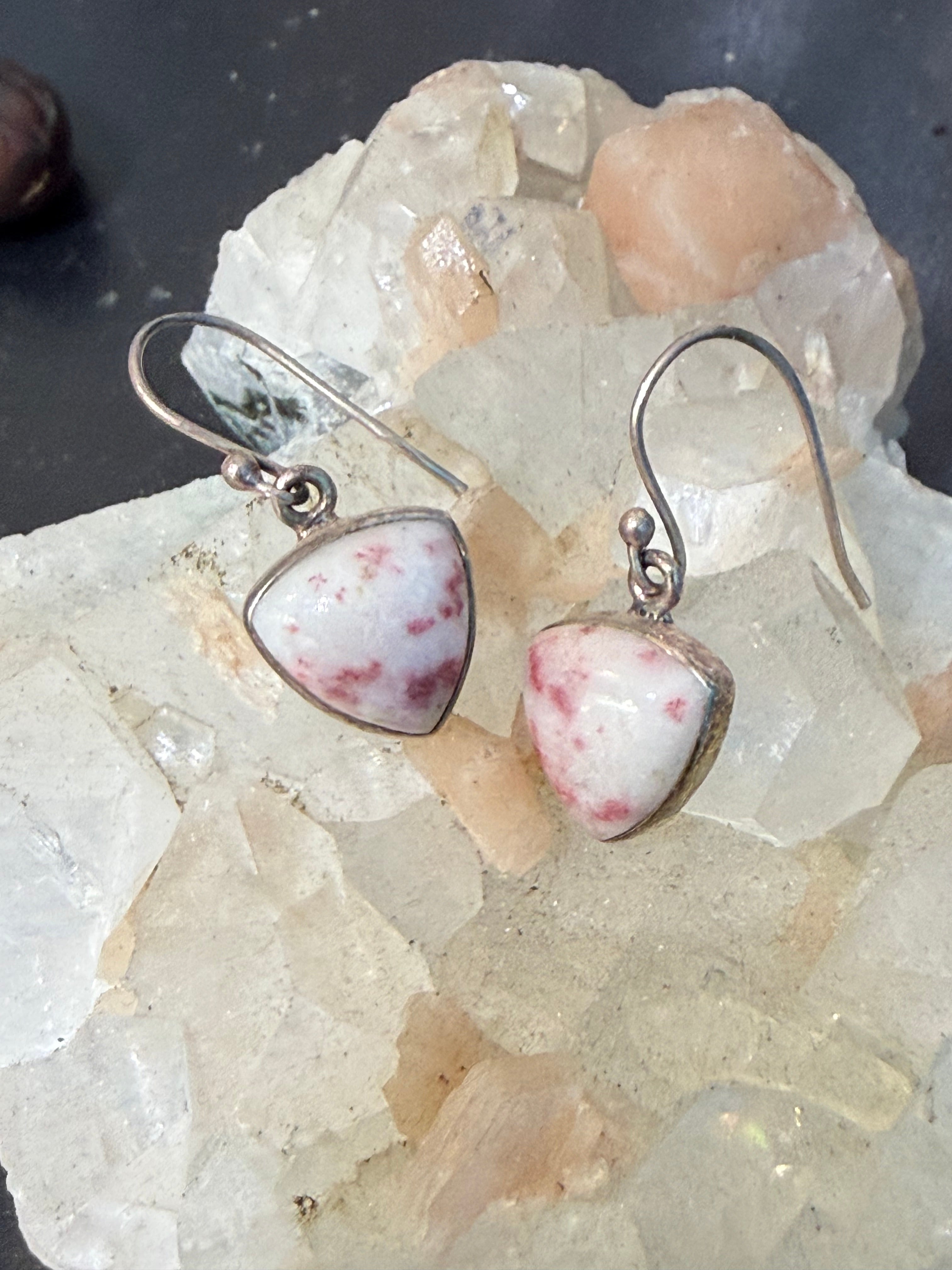 Cinnabar Earrings – Prosperity, Vitality & Empowered Confidence, 12mmx12mm Crystal Wellness