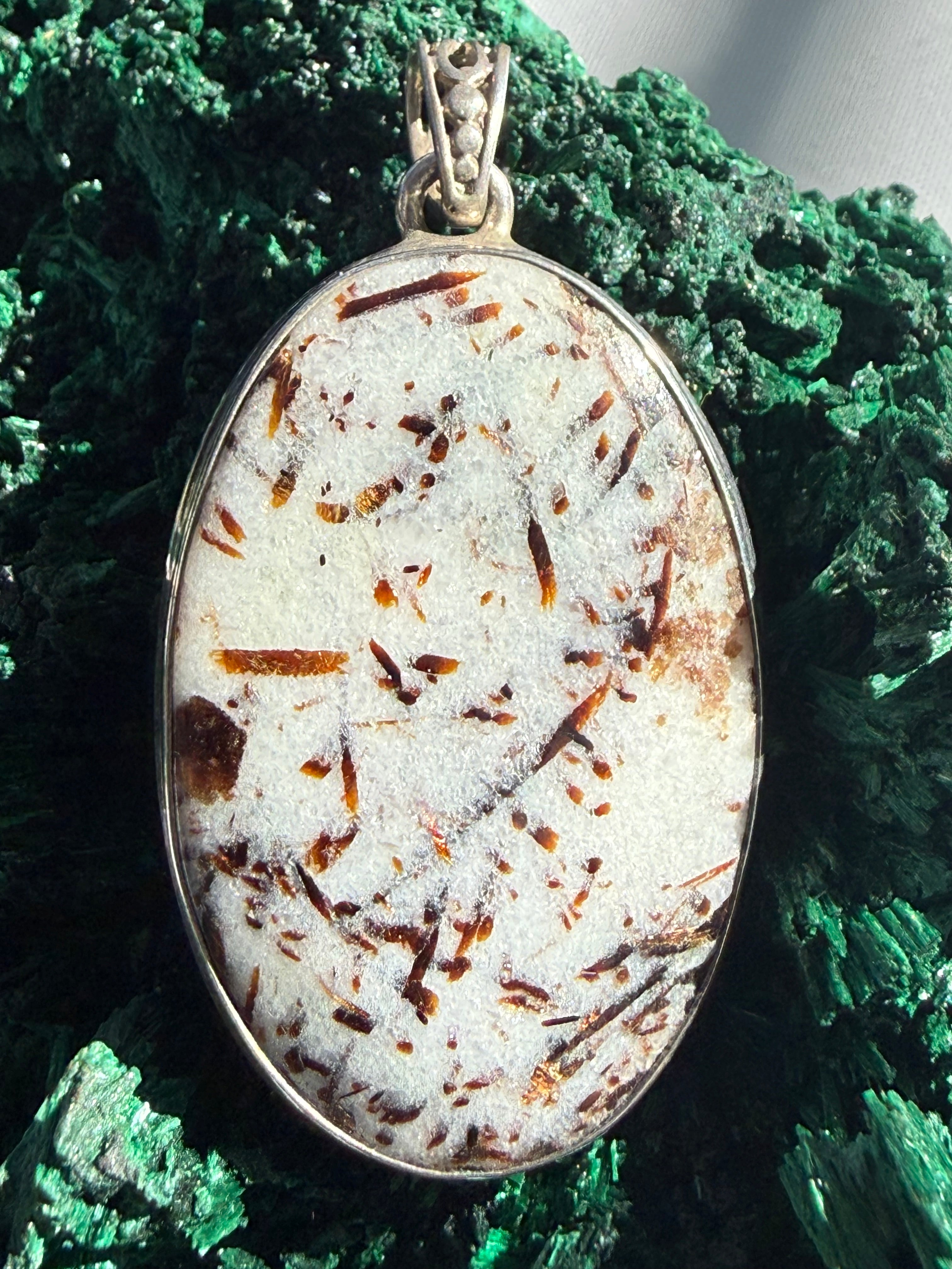 Celestial Wisdom Astrophyllite Sterling Silver Pendant Crystal Wellness