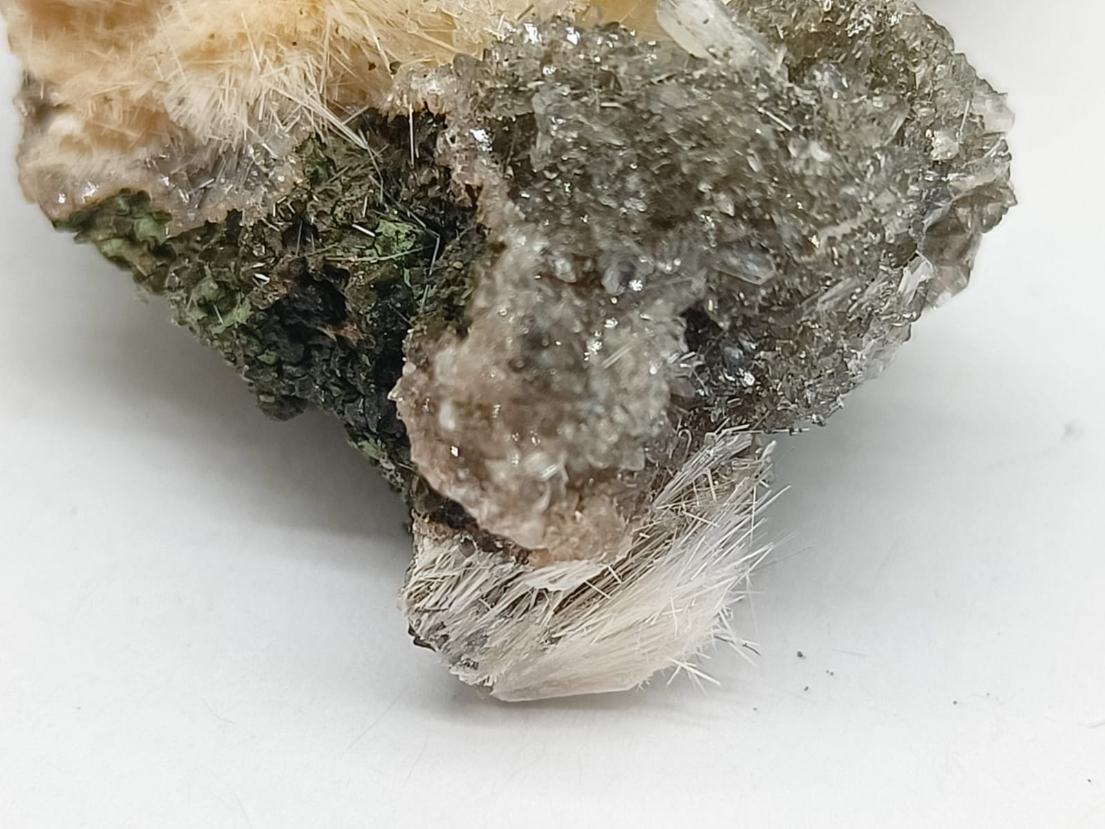 Thomsonite with Natrolite and Mesolite Spikes 44x35x20.6mm Crystal Wellness