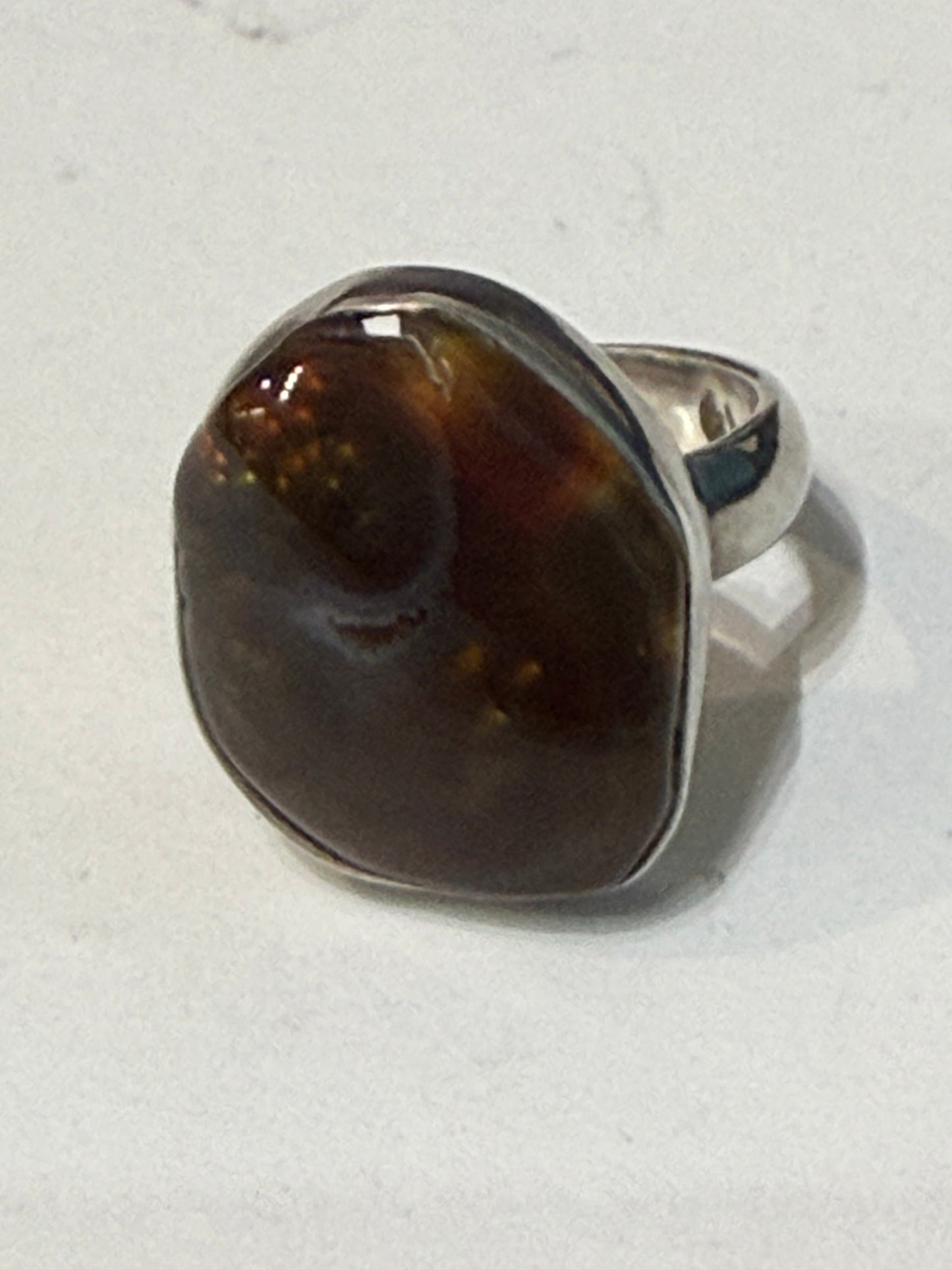 🔥 Mexican Fire Agate 925 Sterling Silver Ring – Size 6.5 | Powerful Protection Crystal & Energy Shield Stone Crystal Wellness
