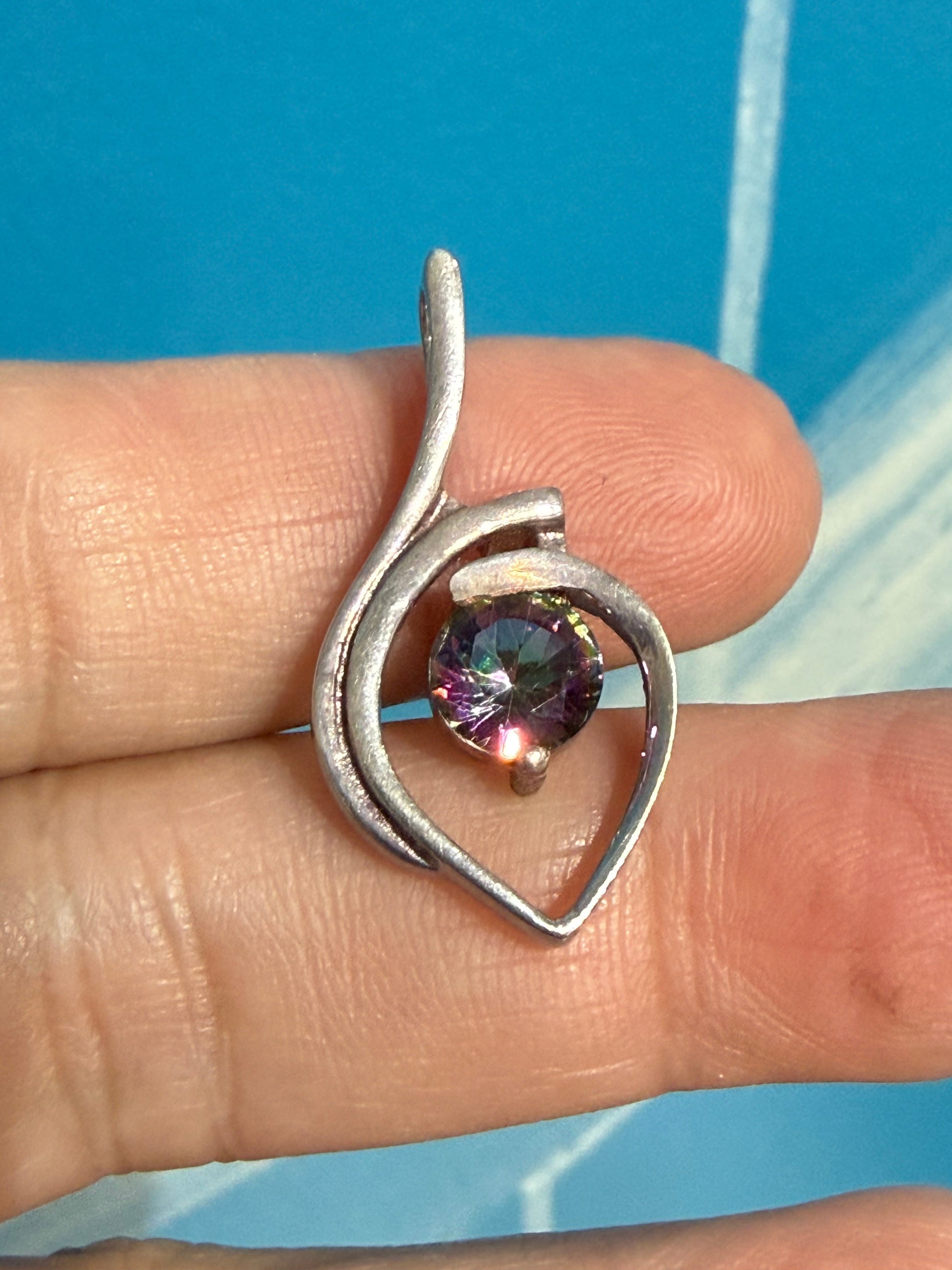 Mystic Topaz Pendant, 30mmx15mm Crystal Wellness