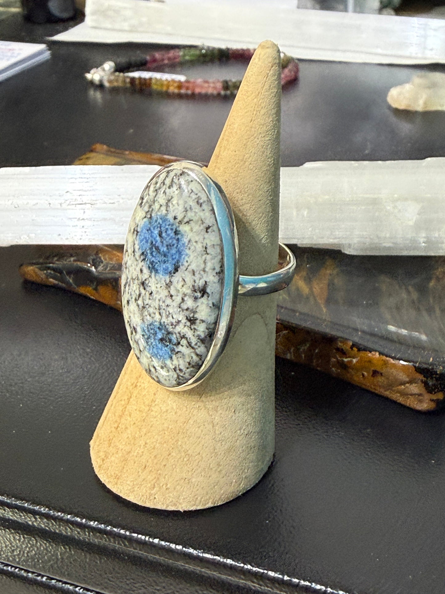 K2 Stone Silver Ring — Harmony of Earth & Sky, size 6.5 adjustable Crystal Wellness