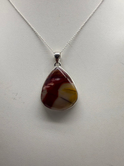 Mookaite Jasper Sterling Silver Pendant,  29-26 mm Crystal Wellness