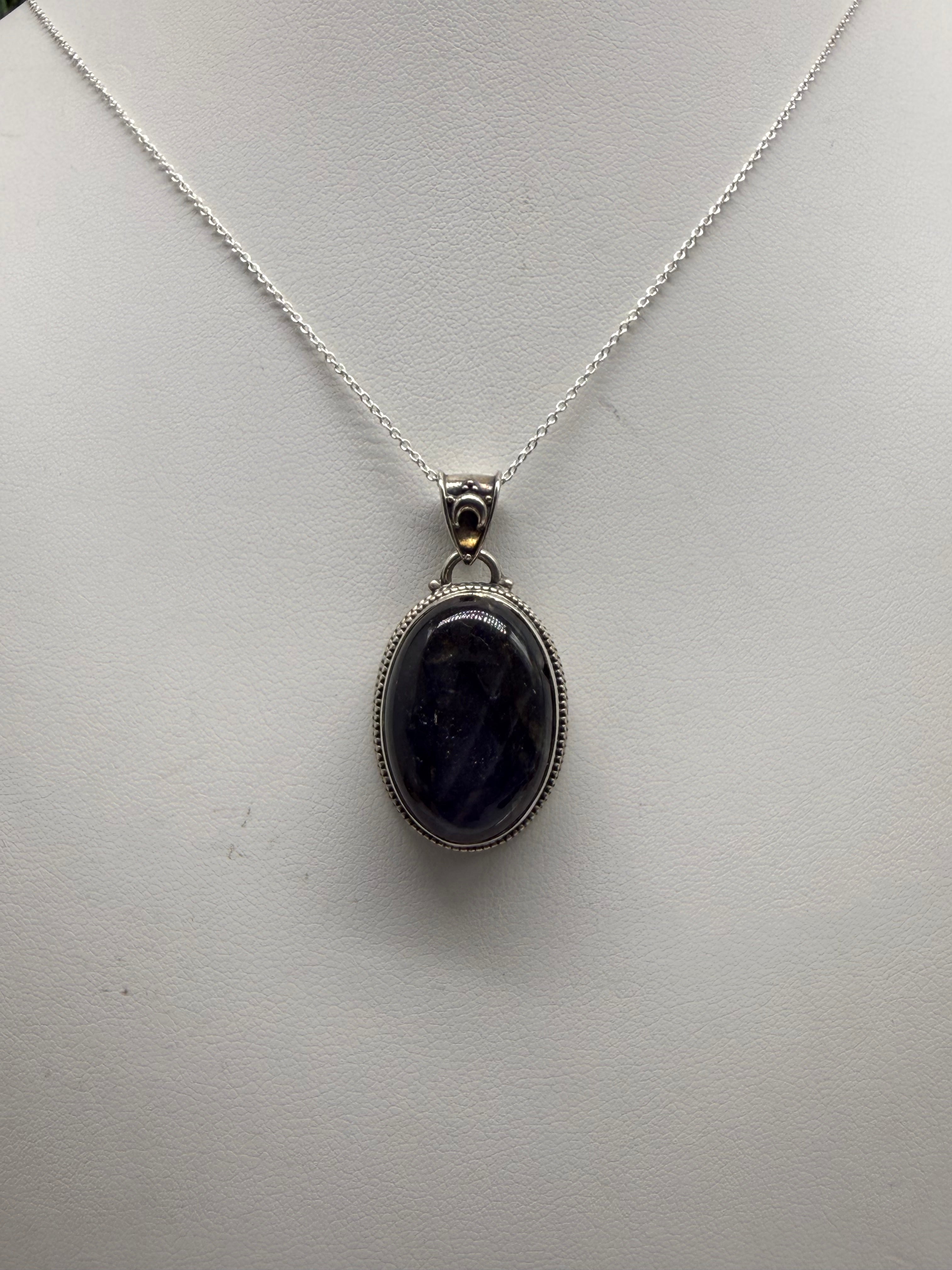 Dragon Blood Jasper Sterling Silver (92.5) Pendant – 29x16mm Crystal Wellness
