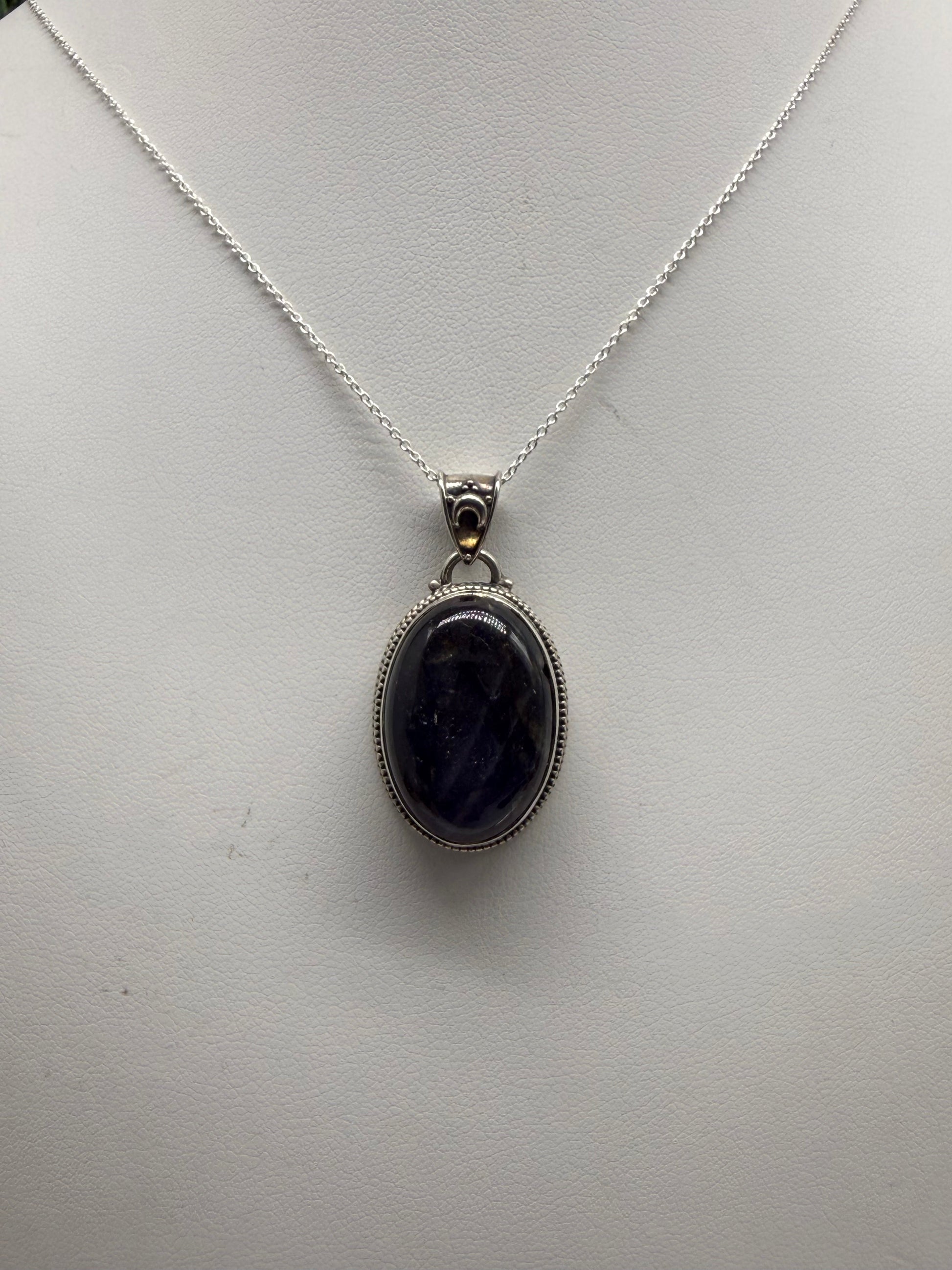Dragon Blood Jasper Sterling Silver (92.5) Pendant – 29x16mm Crystal Wellness