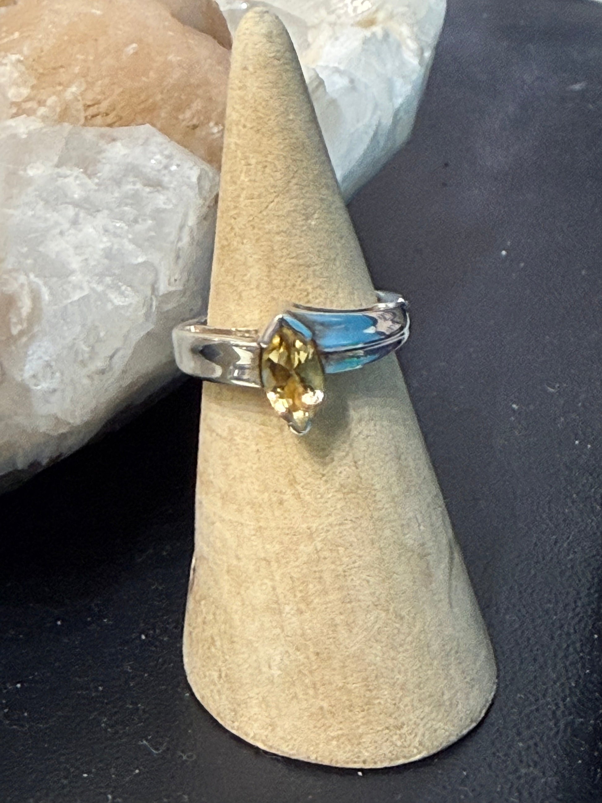 Citrine Ring – Golden Abundance & Joy, size 6 Crystal Wellness
