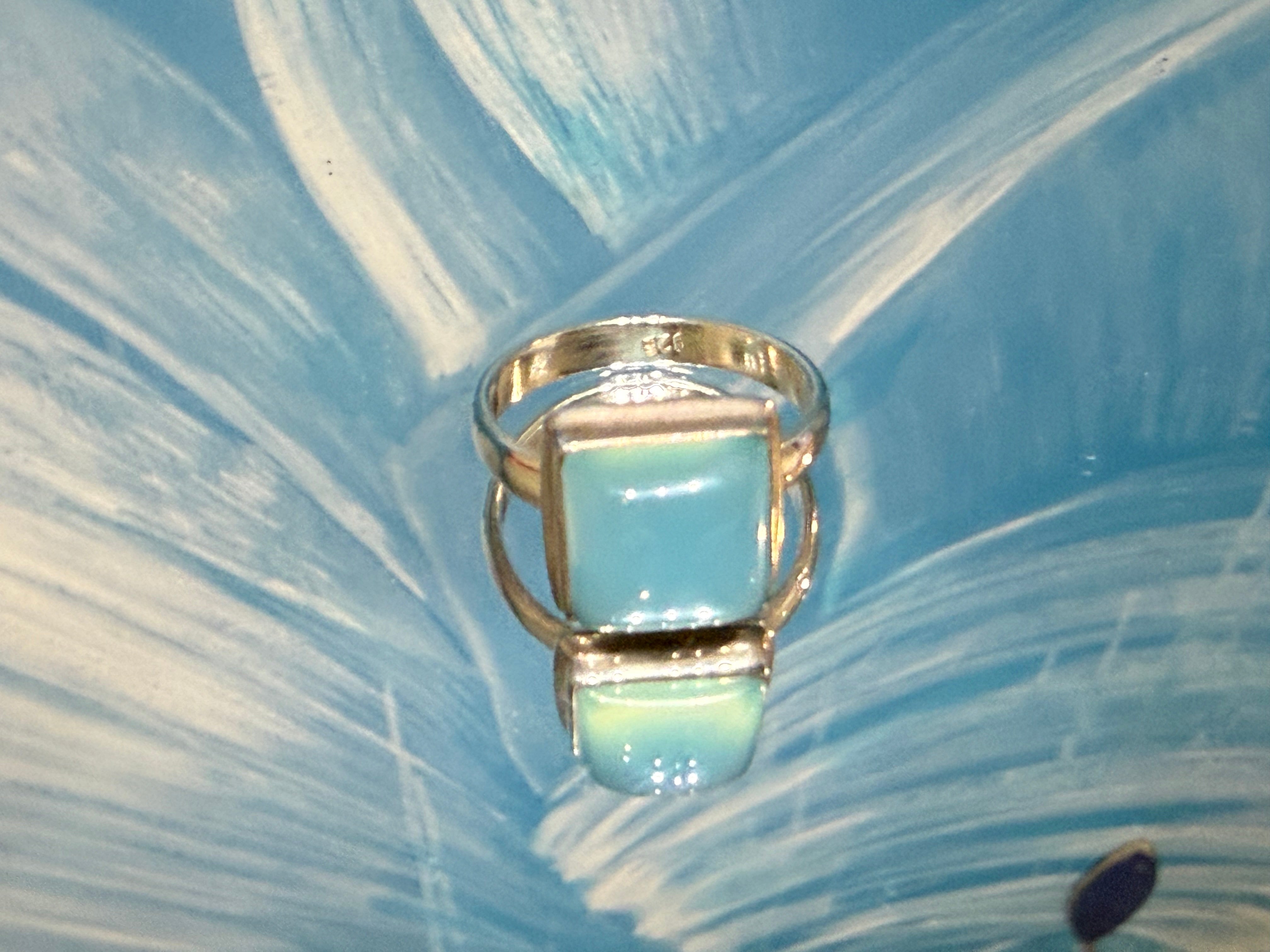 Ethereal Blue Chalcedony Ring, size 9  — Stone of Serenity, Grace & Gentle Expression Crystal Wellness