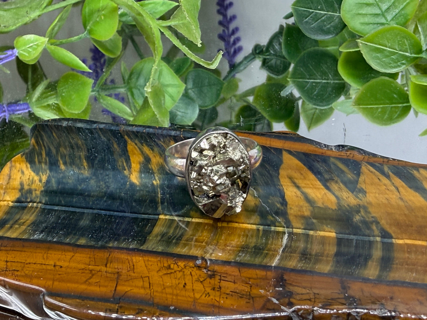✨ Pyrite Ring — The Stone of Abundance & Personal Power, size 9 Crystal Wellness