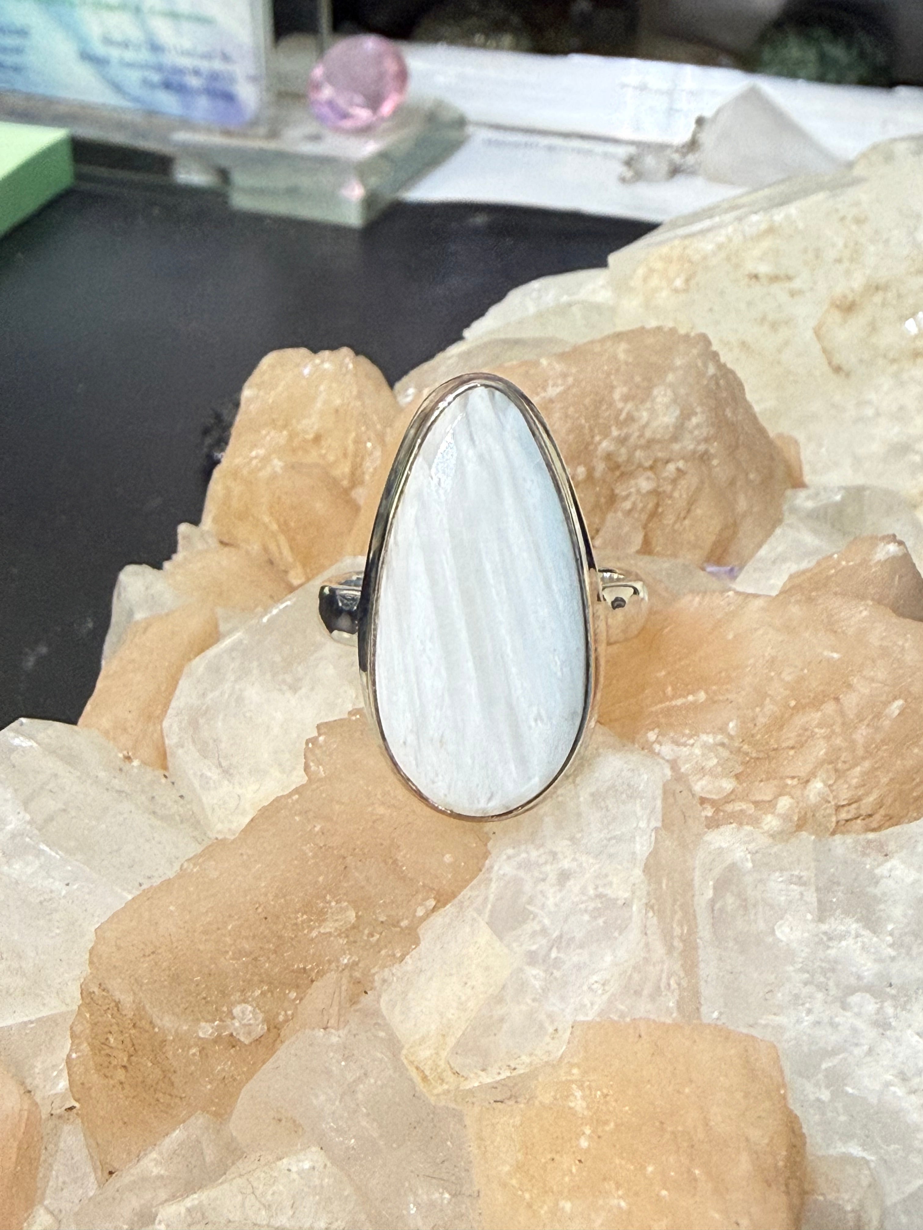 Scolecite Ring – Size 9 Crystal Wellness
