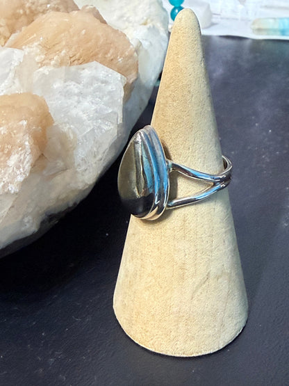 Pyrite Magnetite Ring, size 8 – Shield of Strength & Manifestation Crystal Wellness