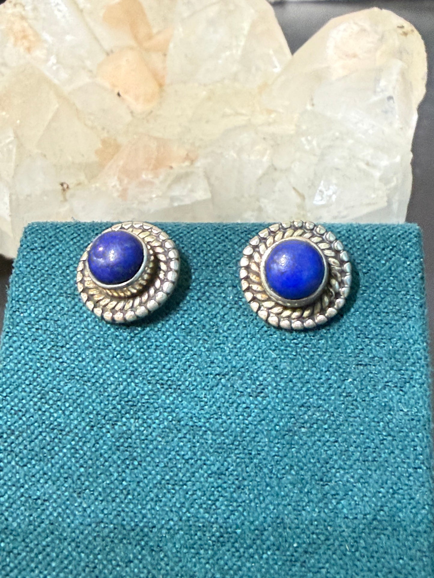 Lapis Lazuli Stud Earrings – Wisdom & Truth, 12mmx12mm Crystal Wellness