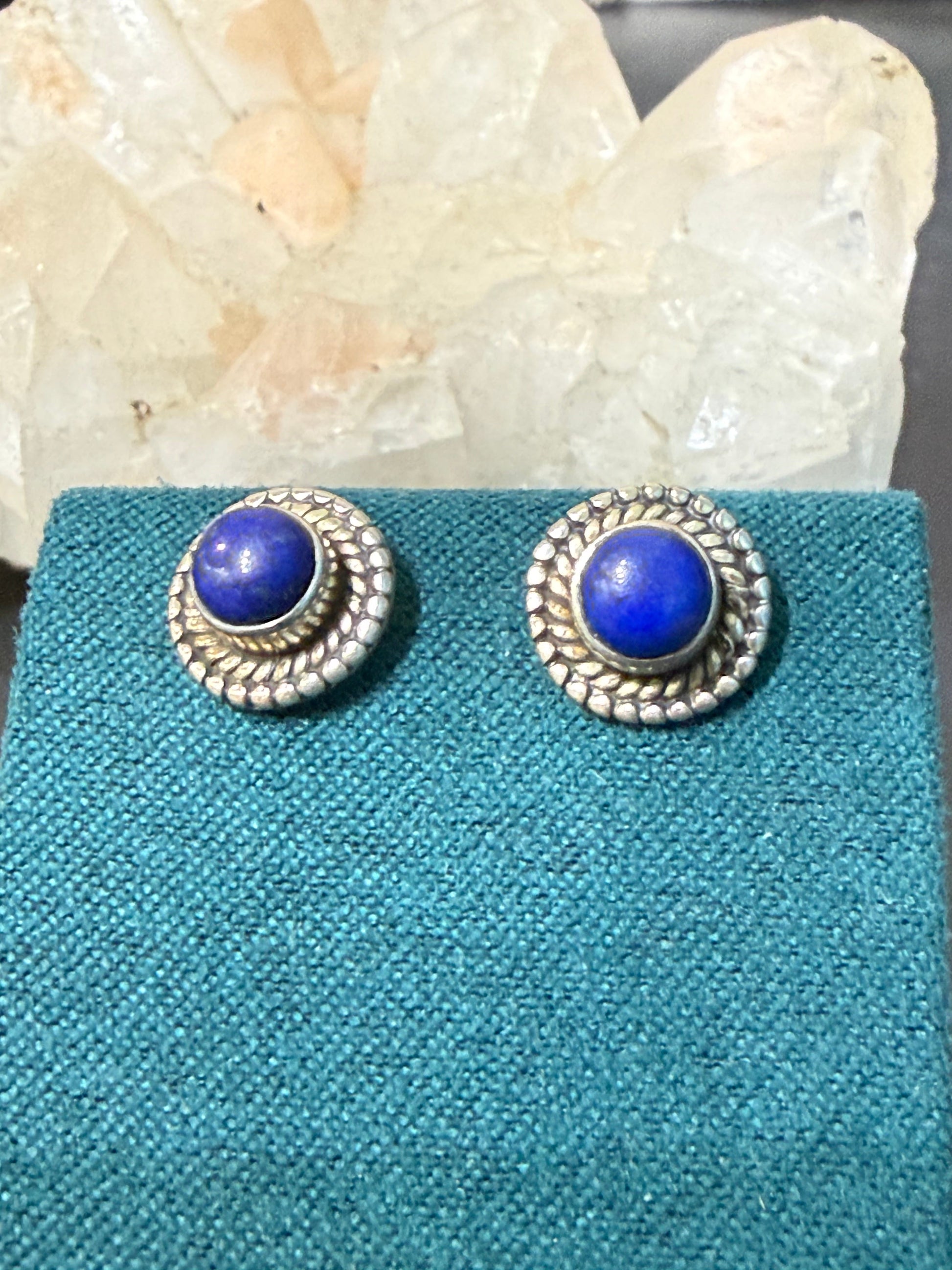 Lapis Lazuli Stud Earrings – Wisdom & Truth, 12mmx12mm Crystal Wellness