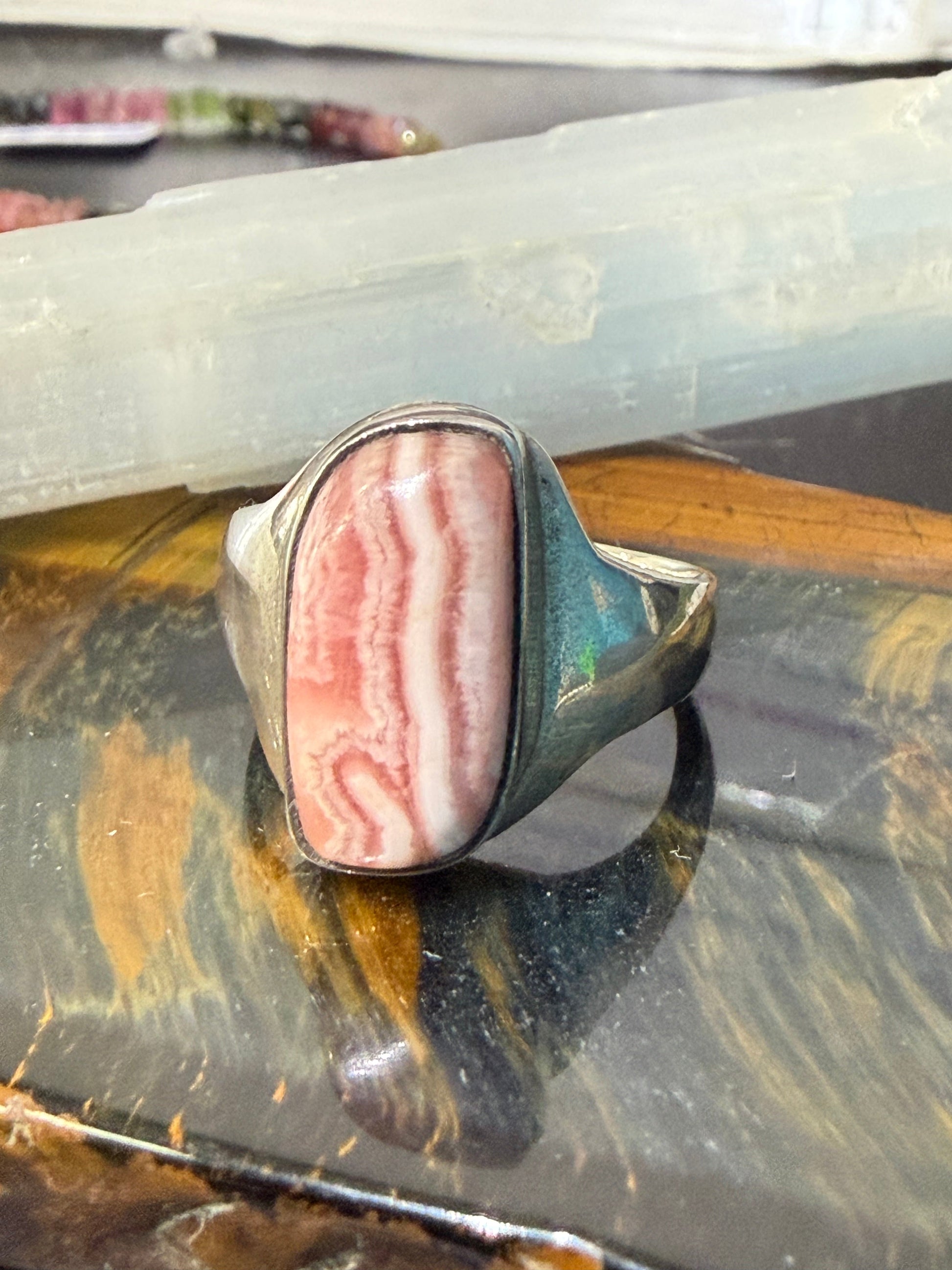 Rhodochrosite Silver Ring — Stone of Compassion & Self-Love

A gentle heart-opening crystal for love, emotional healing and inner joy. Size 8.5 Crystal Wellness
