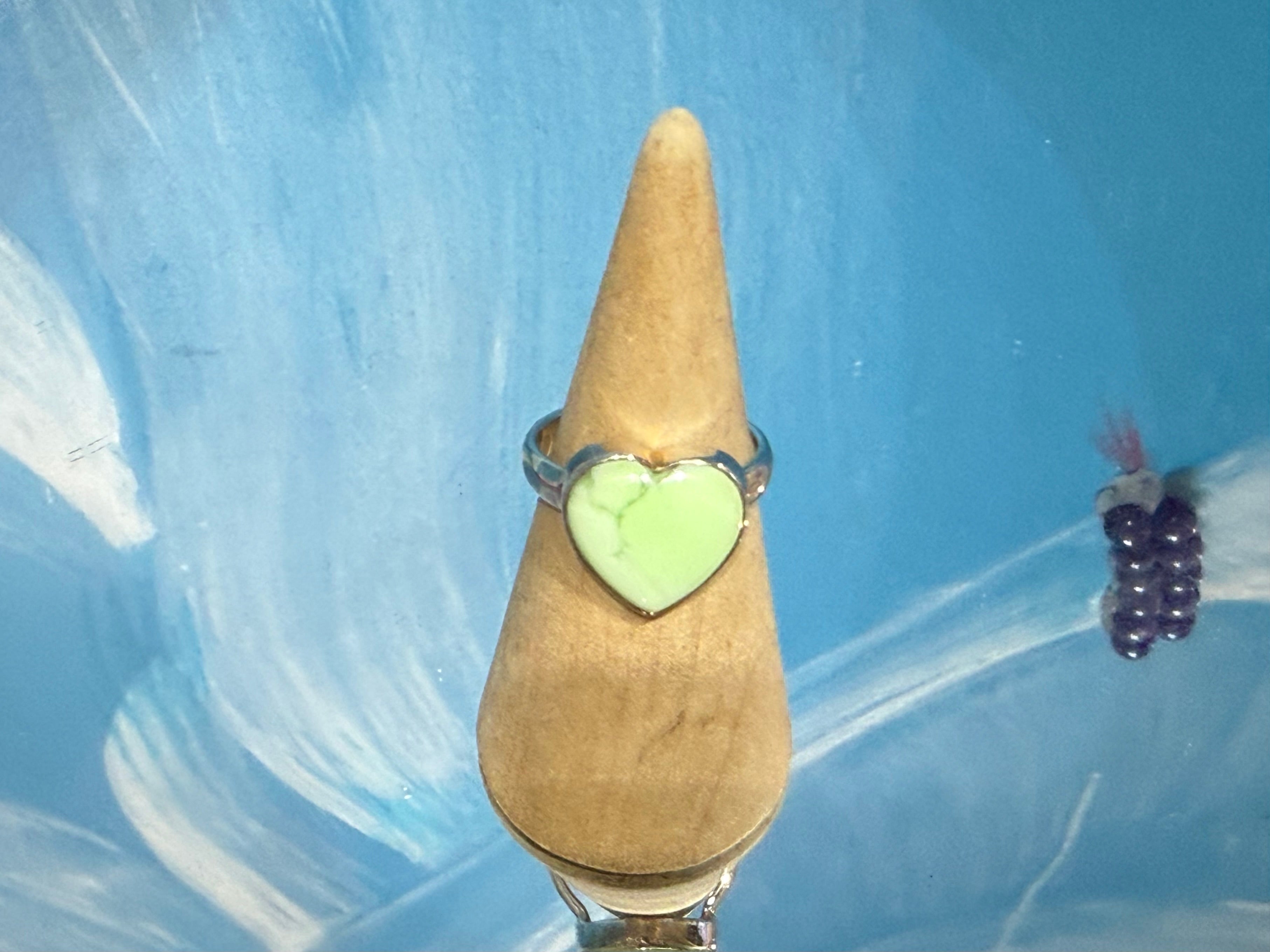 Lemon Chrysoprase Ring, size 8.5 – Joy, Hope & Heart Renewal Crystal Wellness