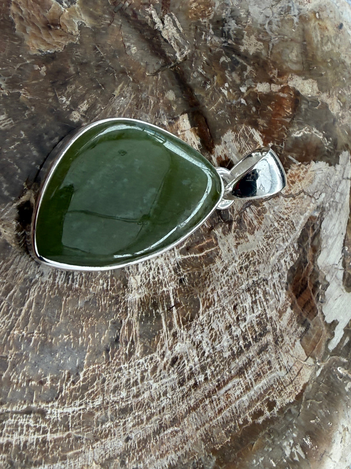 Nephrite Jade Pendant — Stone of Harmony, Protection & Abundance, 20mmx15mm Crystal Wellness