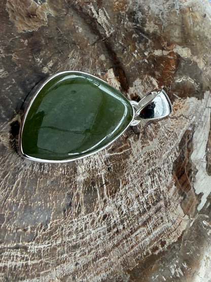 Nephrite Jade Pendant — Stone of Harmony, Protection & Abundance, 20mmx15mm Crystal Wellness