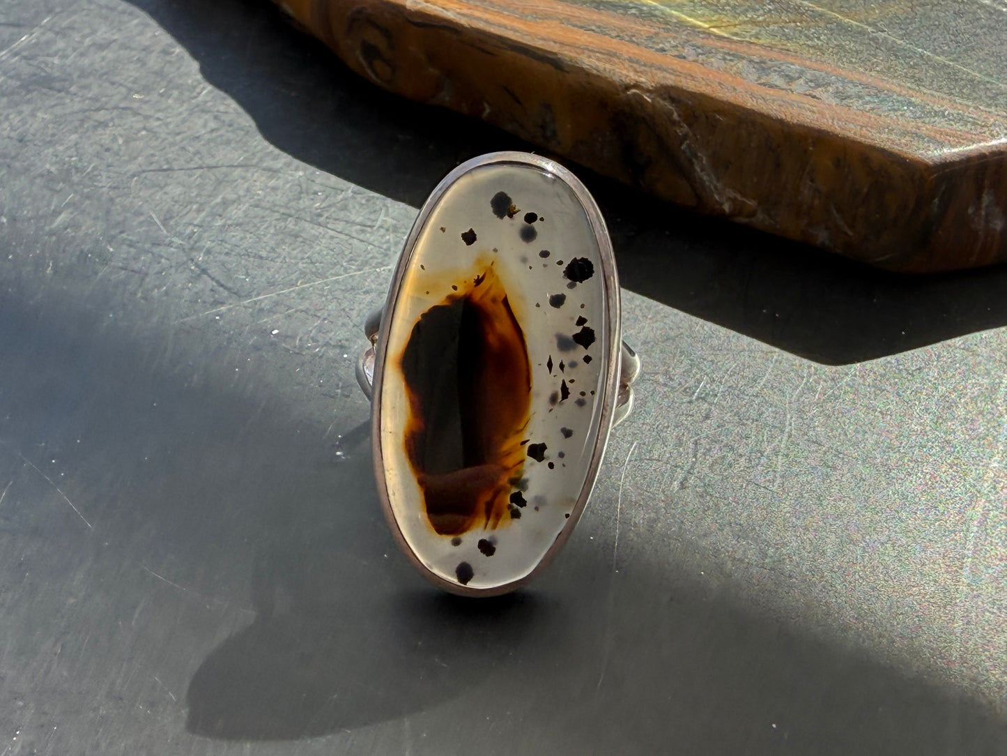 Montana Agate Ring — Earth’s Quiet Wisdom, size 8 Crystal Wellness