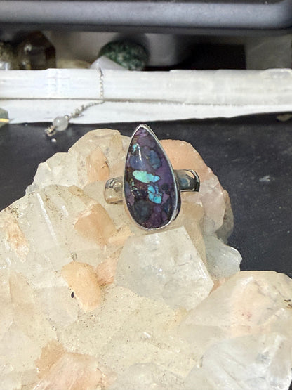 💙 Blue Copper Turquoise Ring — Stone of Truth & Protection, size 7.75 Crystal Wellness