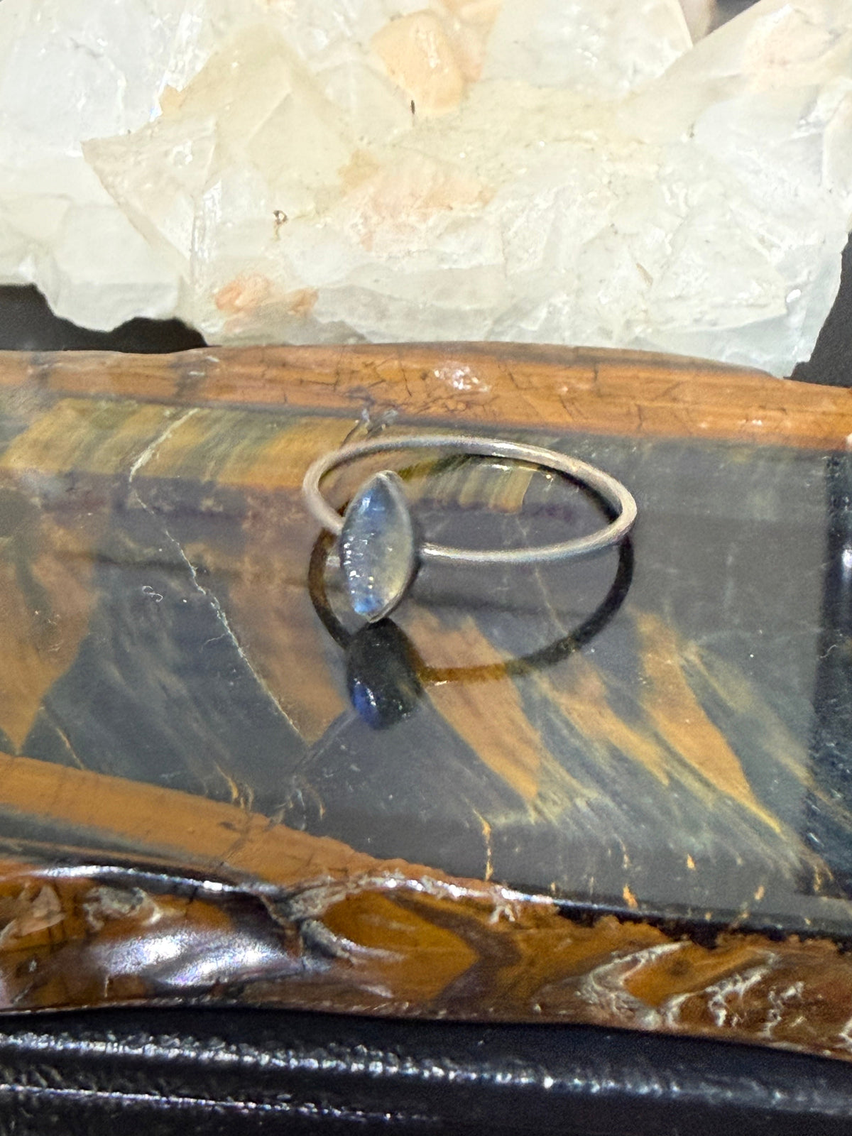 Labradorite Ring — Stone of Magic & Transformation, size 8 Crystal Wellness