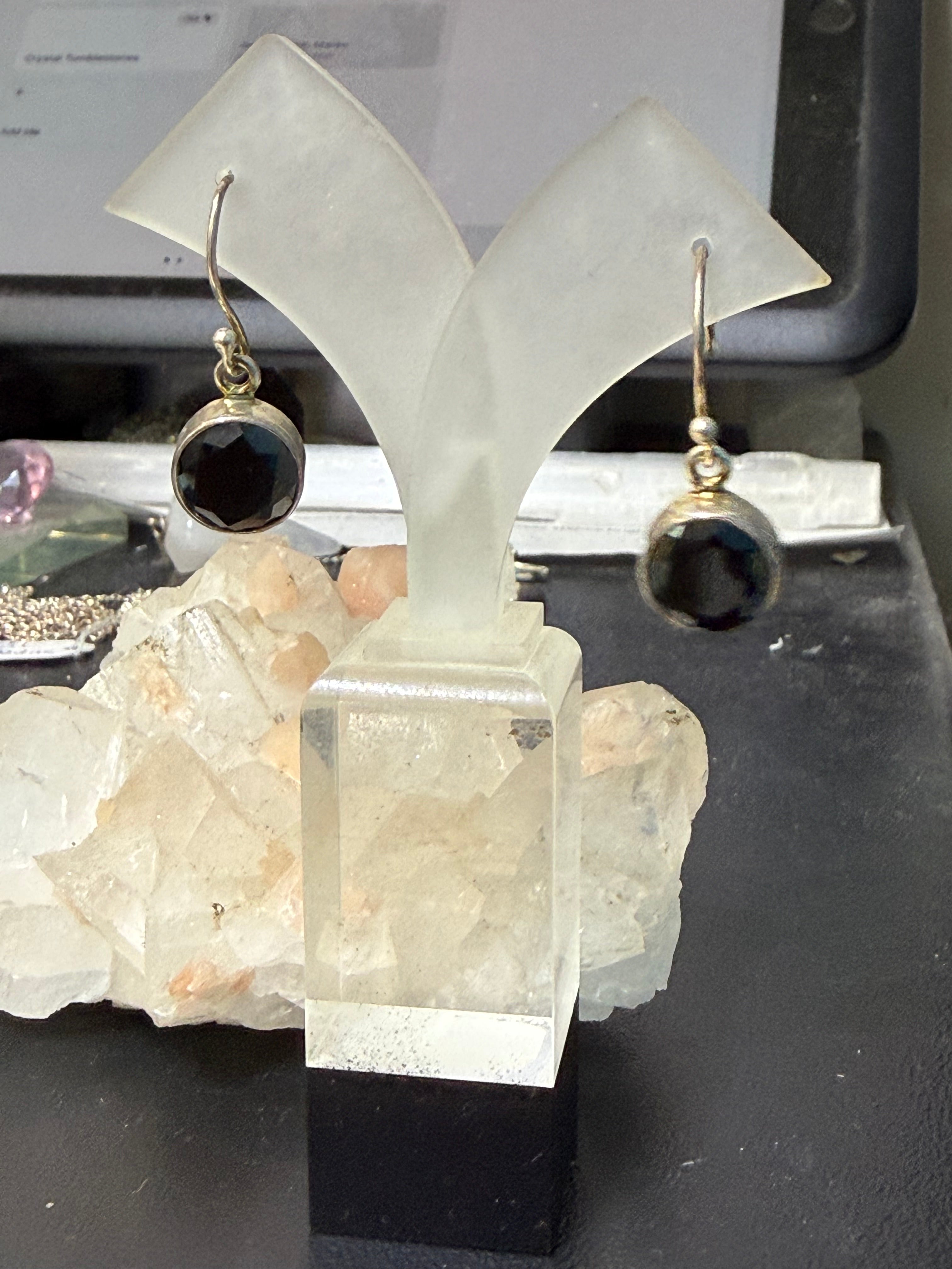 Black Onyx Earrings – Protection, Strength & Inner Confidence, 10mm 10mm Crystal Wellness