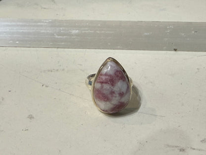 Cinnabar Ring, size 8 – The Stone of Prosperity & Personal Power Crystal Wellness