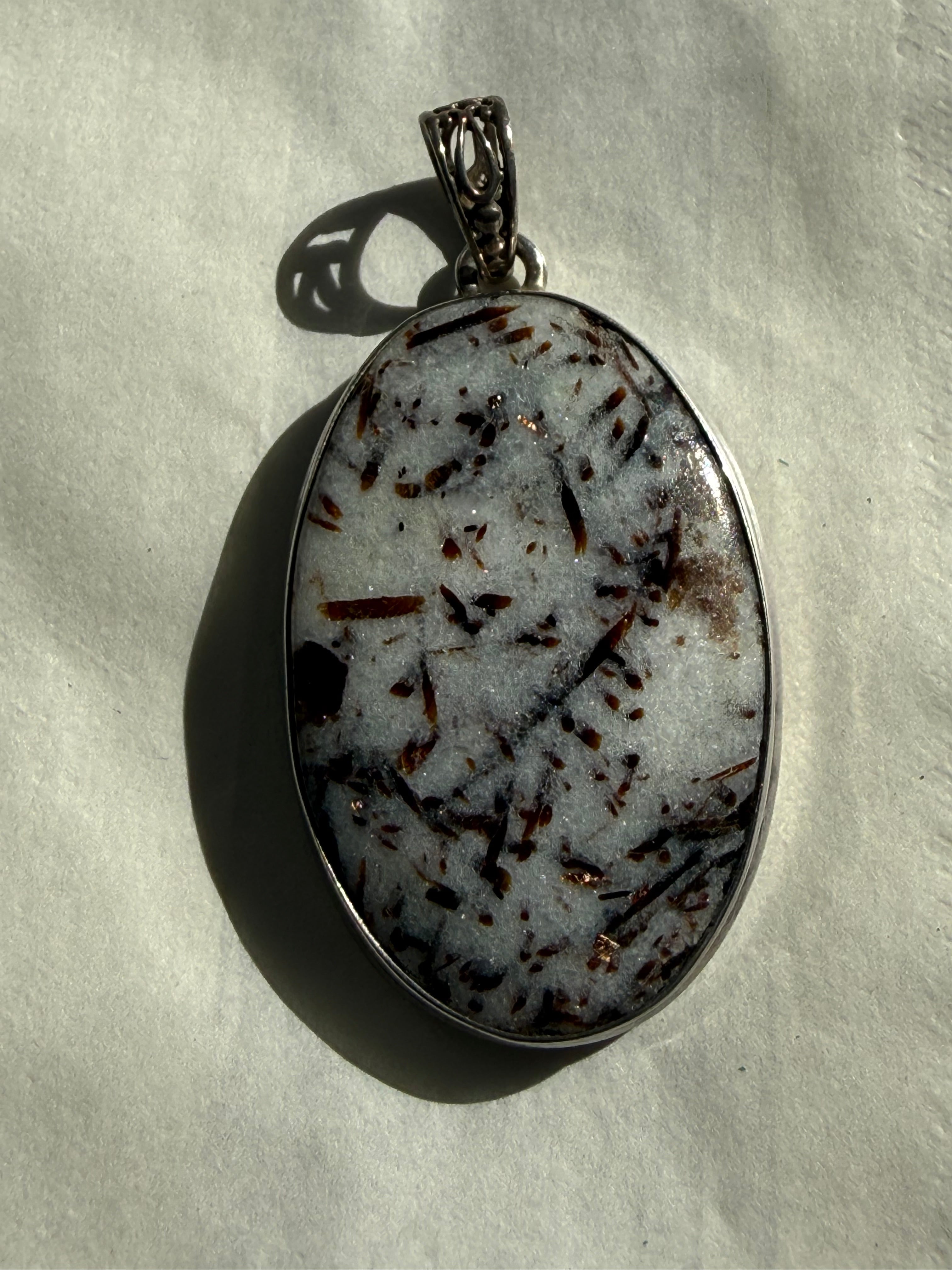 Celestial Wisdom Astrophyllite Sterling Silver Pendant Crystal Wellness