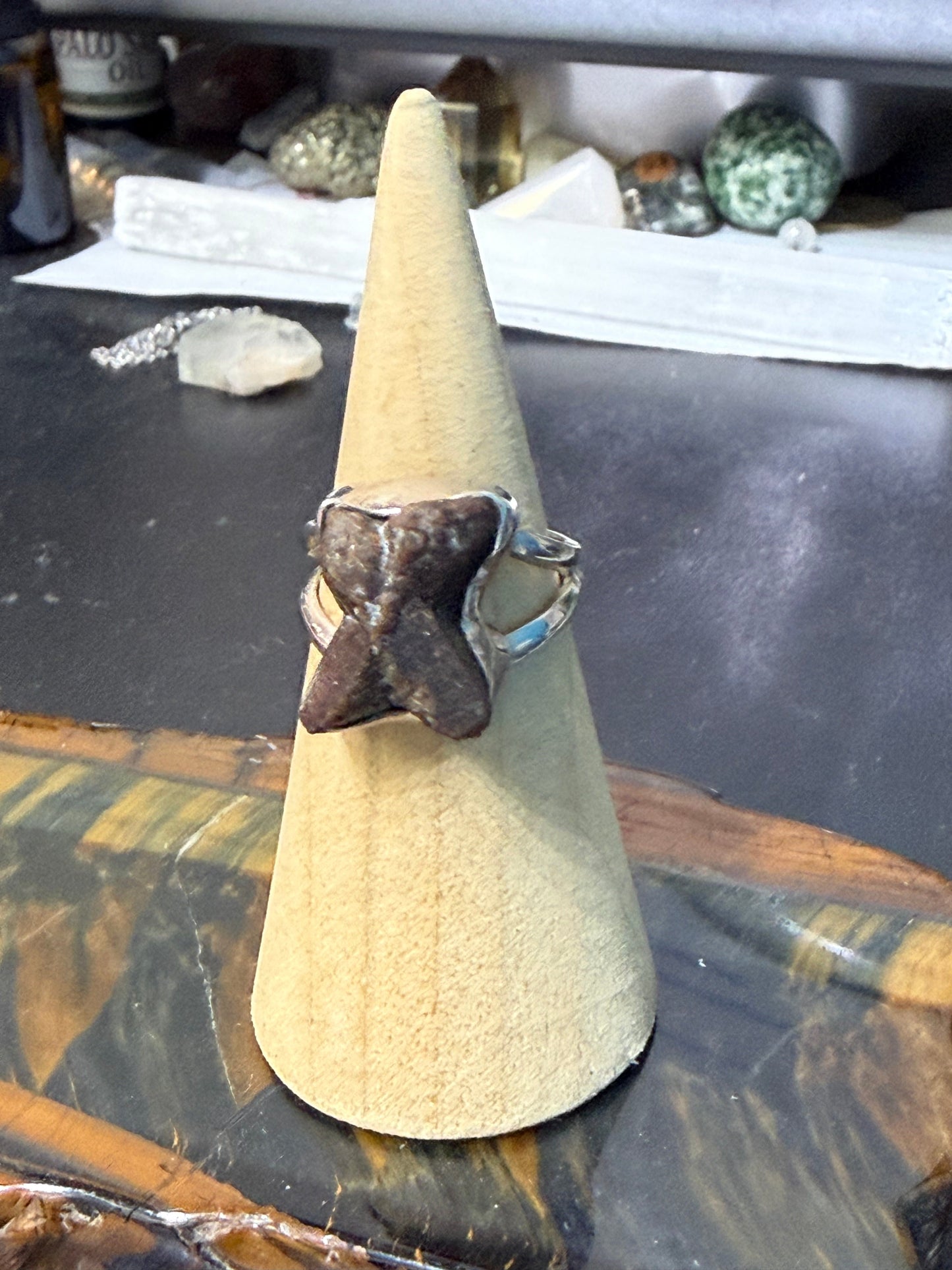 Chiastolite Ring — The Stone of Protection & Inner Strength, size 7 Crystal Wellness
