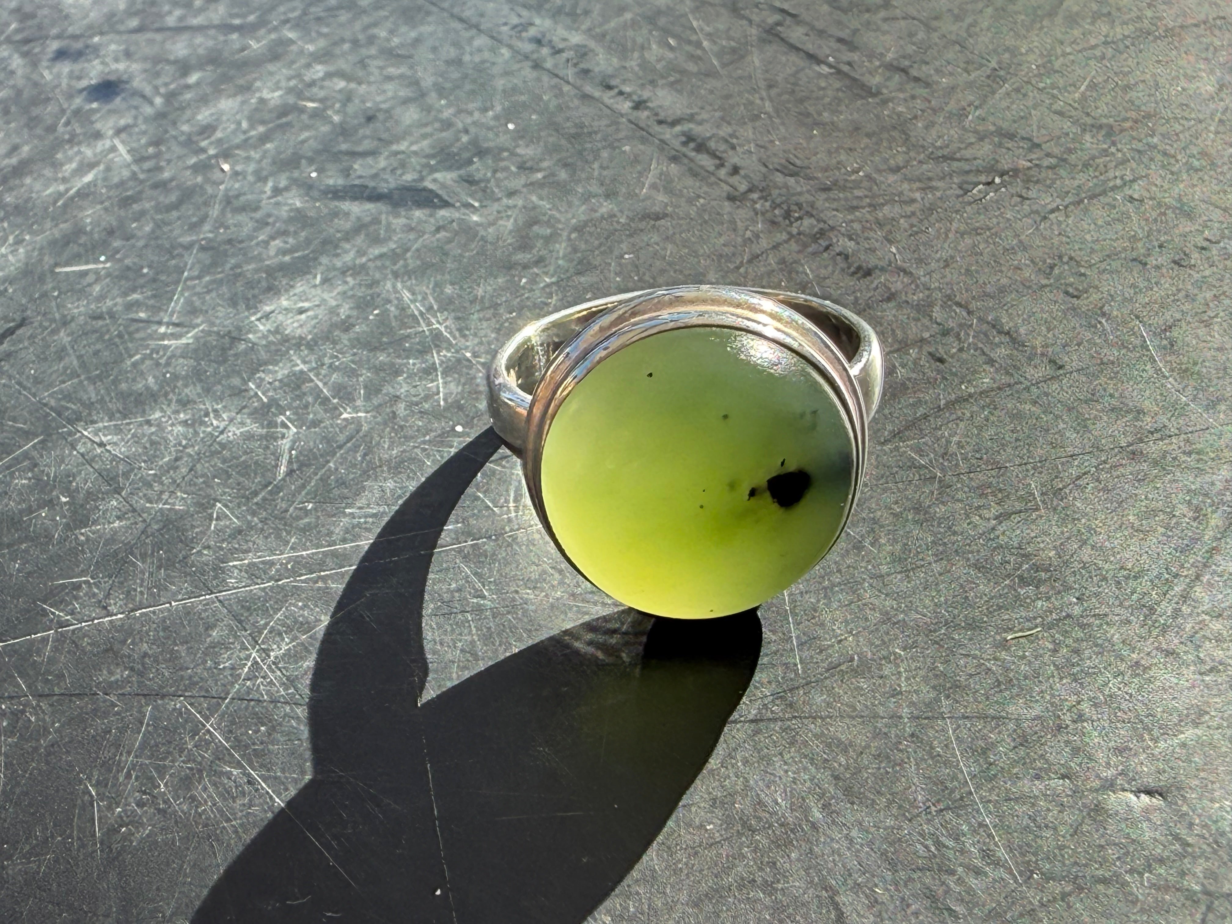 Nephrite Jade Ring, size 8 – Stone of Harmony, Wisdom & Abundance Crystal Wellness