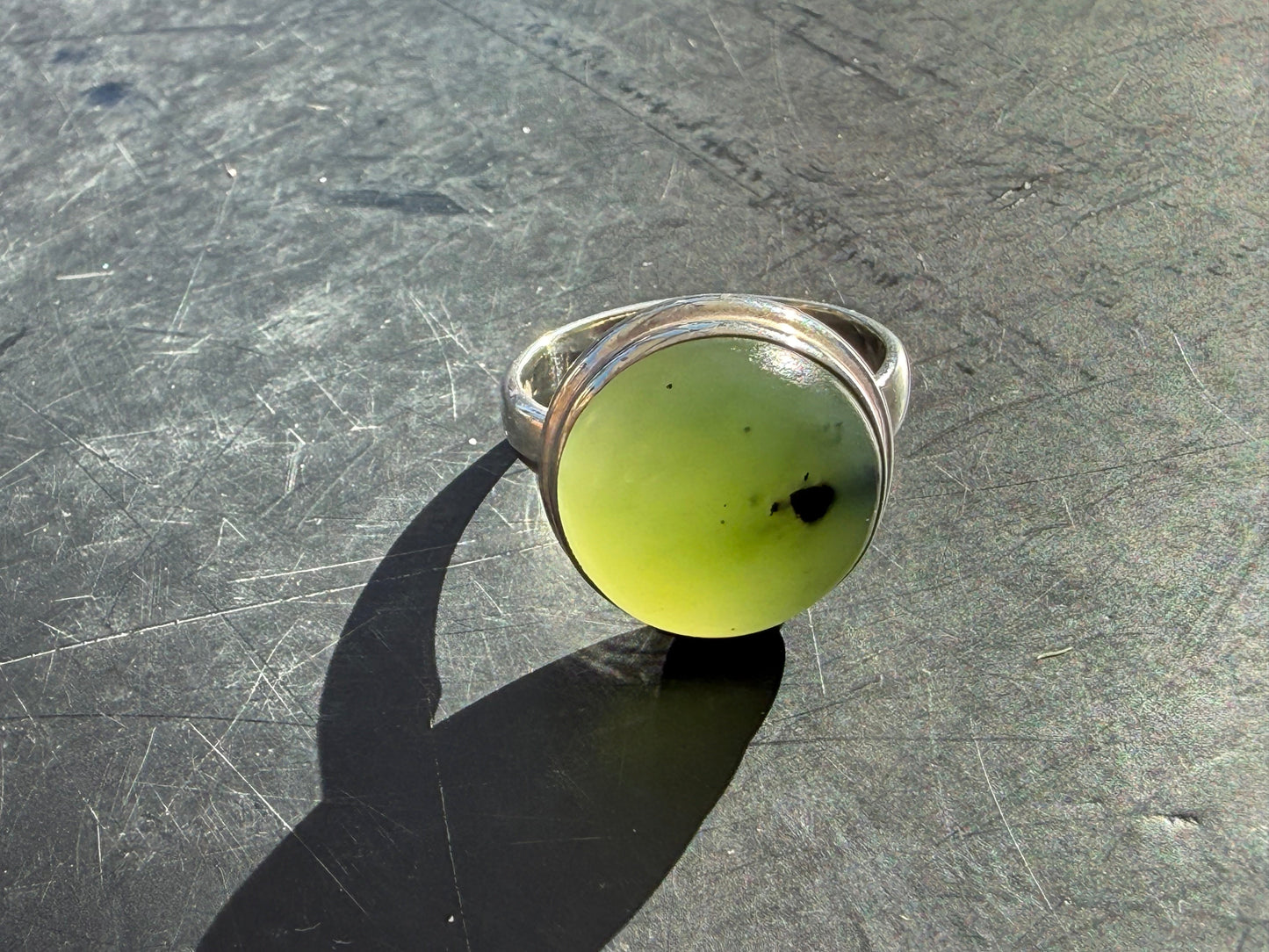 Nephrite Jade Ring, size 8 – Stone of Harmony, Wisdom & Abundance Crystal Wellness