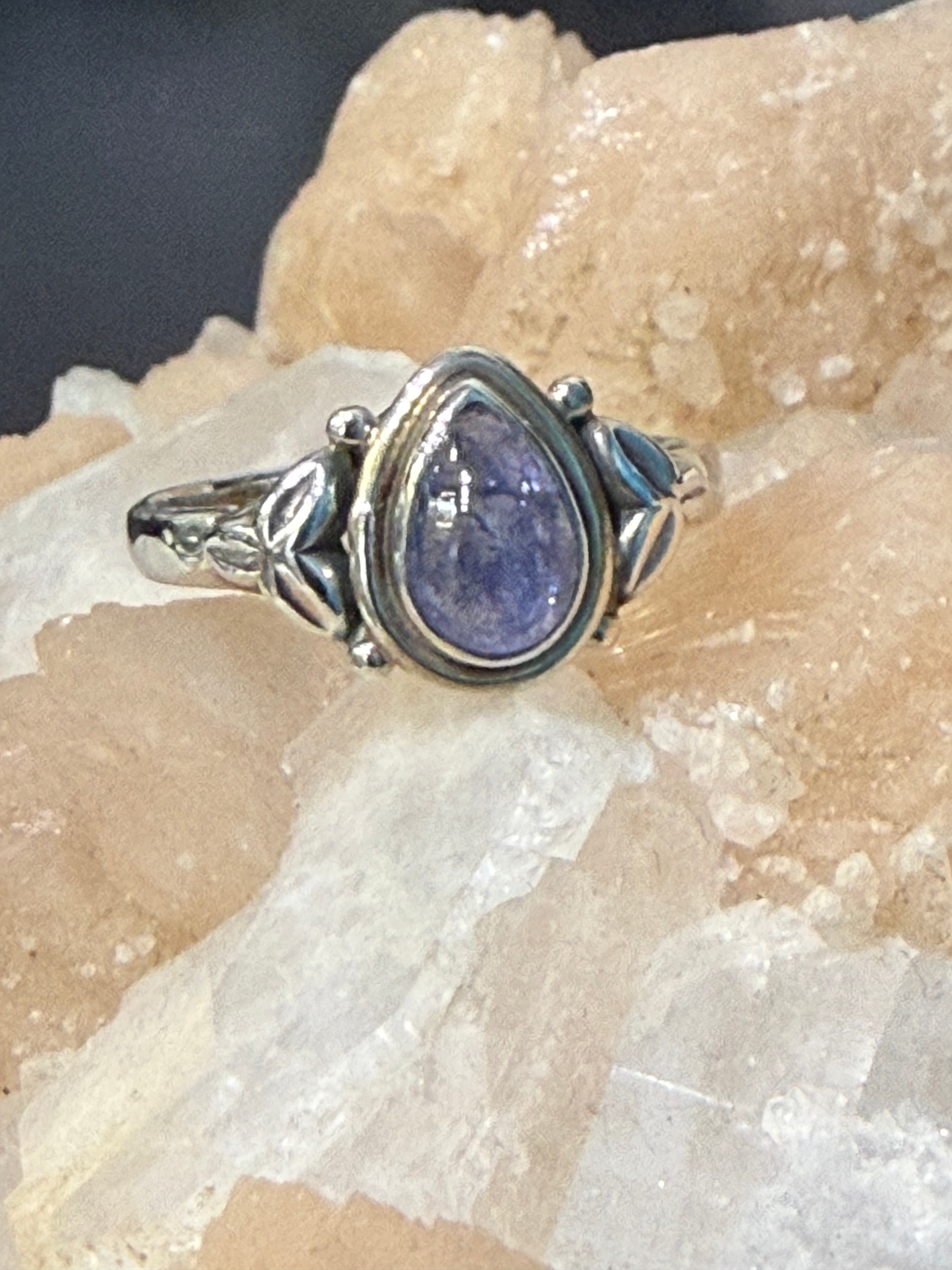 Ethereal Tanzanite Ring – Size 8 Sterling Silver Crystal Wellness
