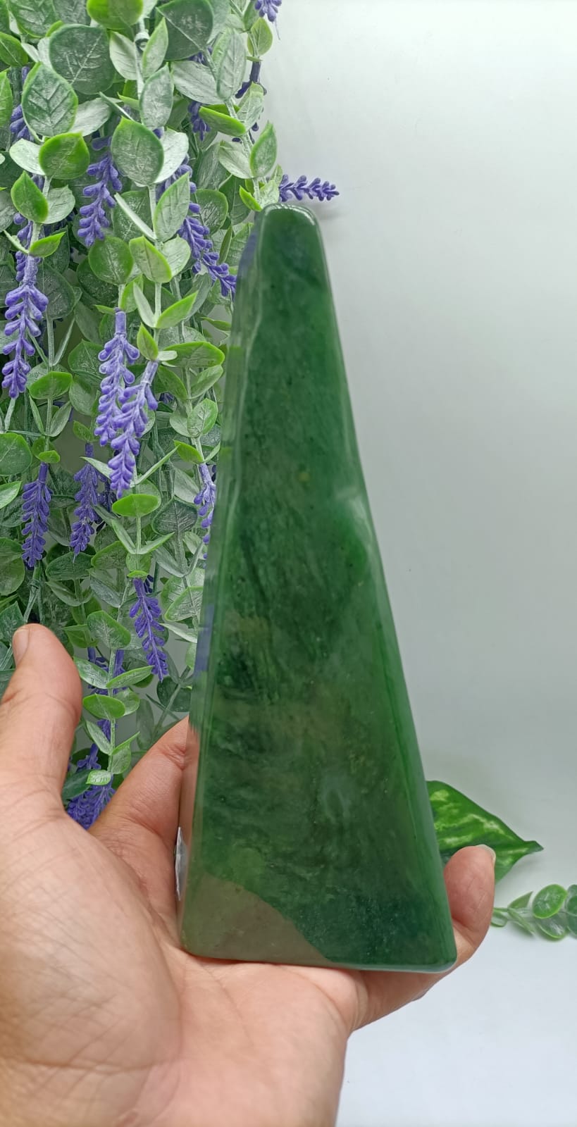 Nephrite Jade Large Freeform Shape 19x7x4cm Crystal Wellness