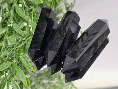 Black Obsidian Double Terminated Point Crystal Wellness