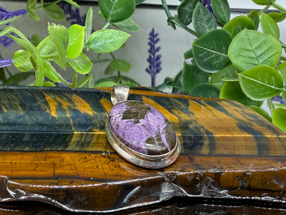 Purpurite Pendant, 31mmx21mm Crystal Wellness