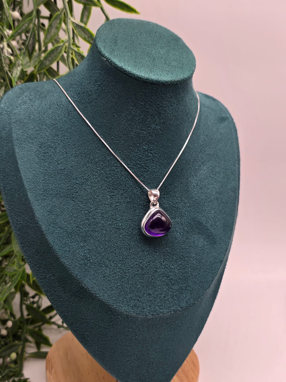 925 Sterling Silver Amethyst Pendant Crystal Wellness