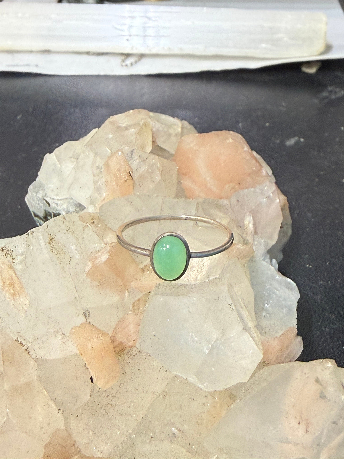 Chrysoprase Ring — Heart of Renewal, size 6.5 Crystal Wellness