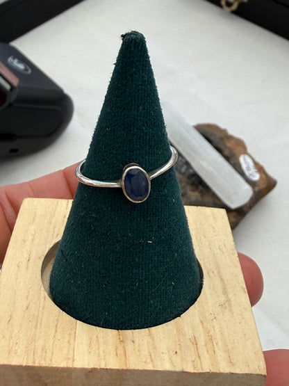 💙 Sapphire Ring — Wisdom, Truth & Inner Strength, size 7 Crystal Wellness
