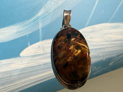 Pietersite Pendant – The Tempest Stone of Transformation, 44mmx26mm Crystal Wellness
