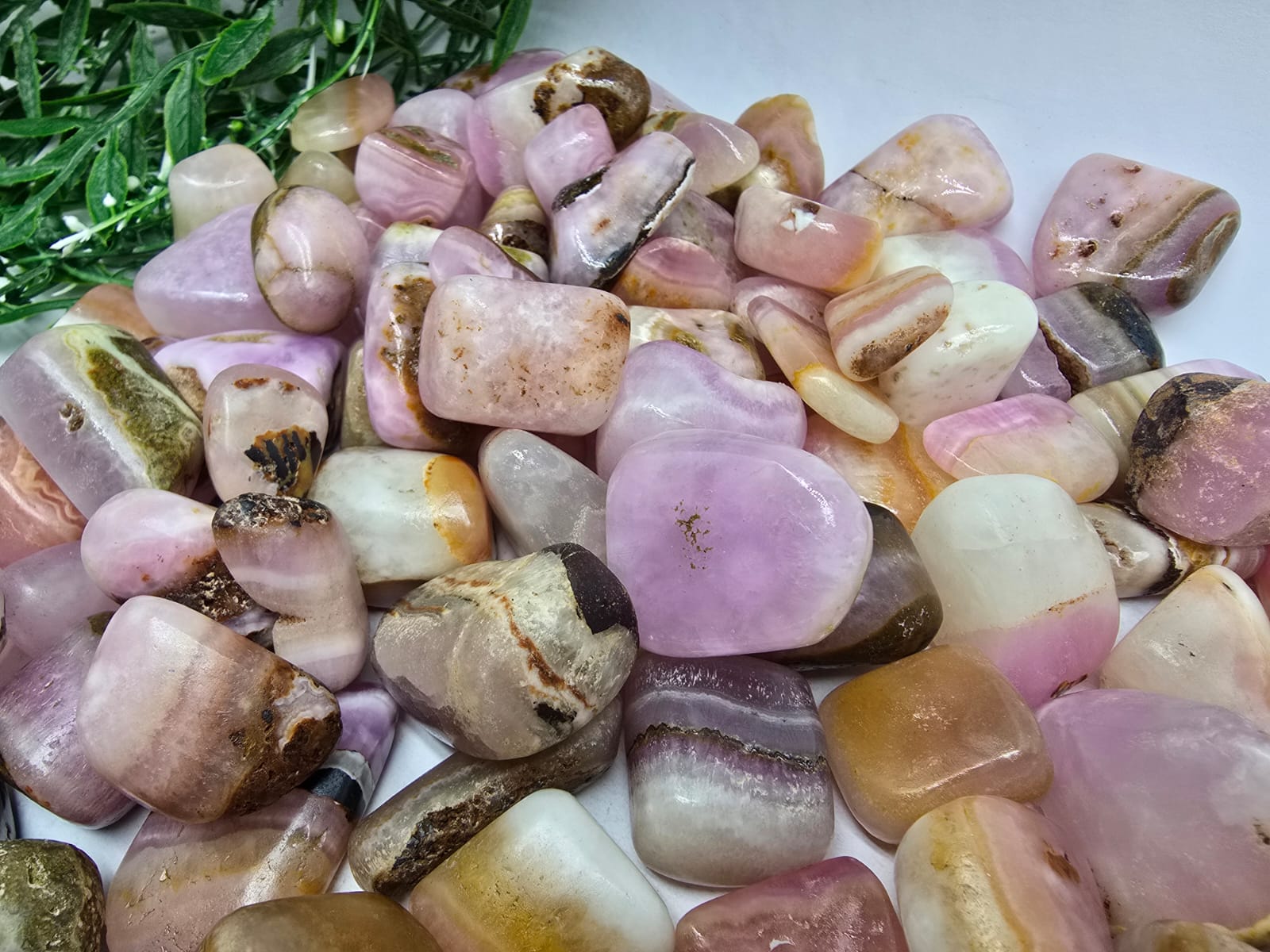Pink Aragonite Tumbled Stone Crystal Wellness