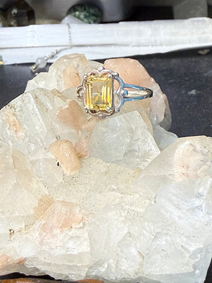 Citrine Ring — The Stone of Abundance & Joy, size 8.5 Crystal Wellness