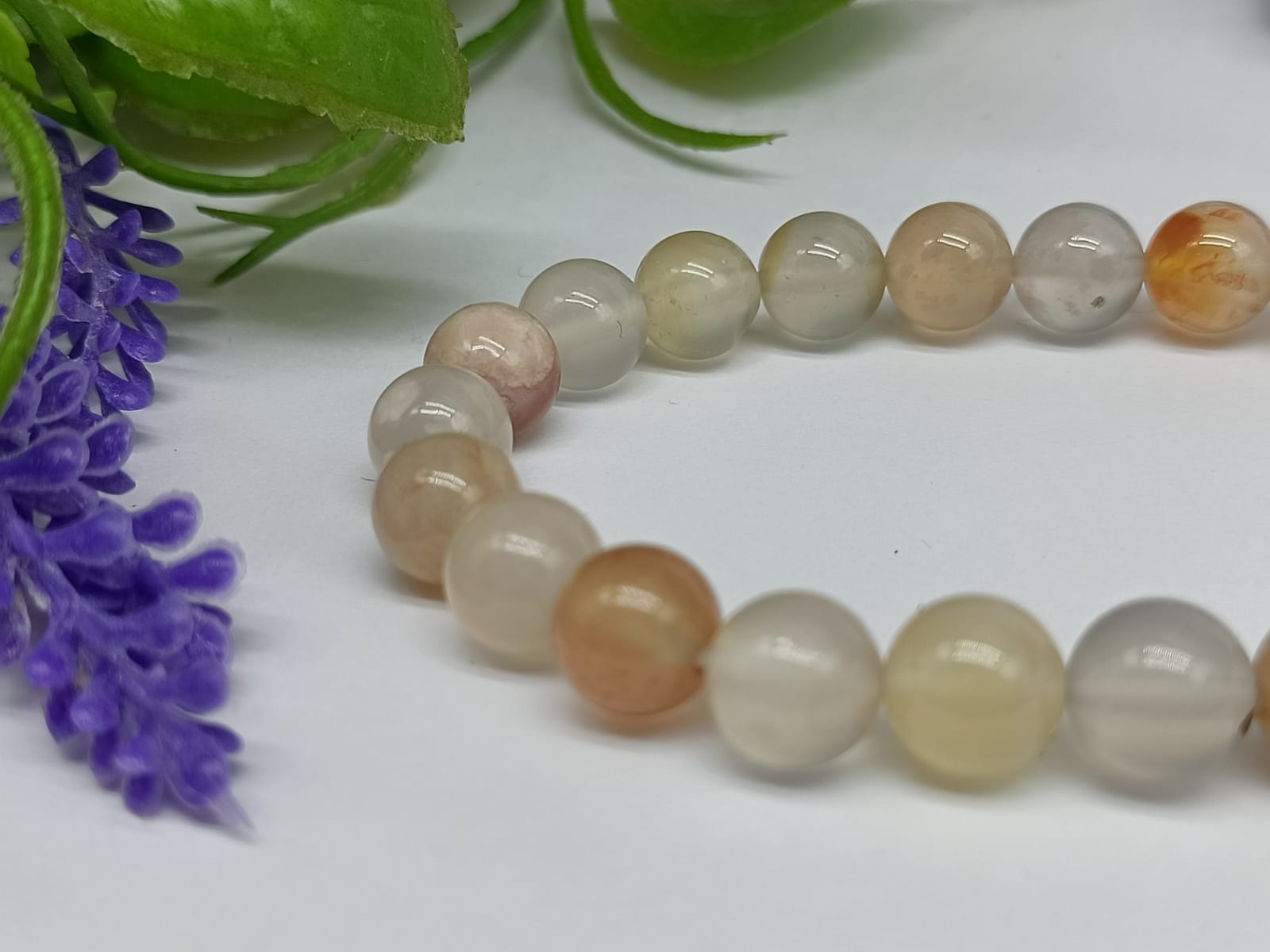 Flower Agate Beads Bracelet Crystal Wellness