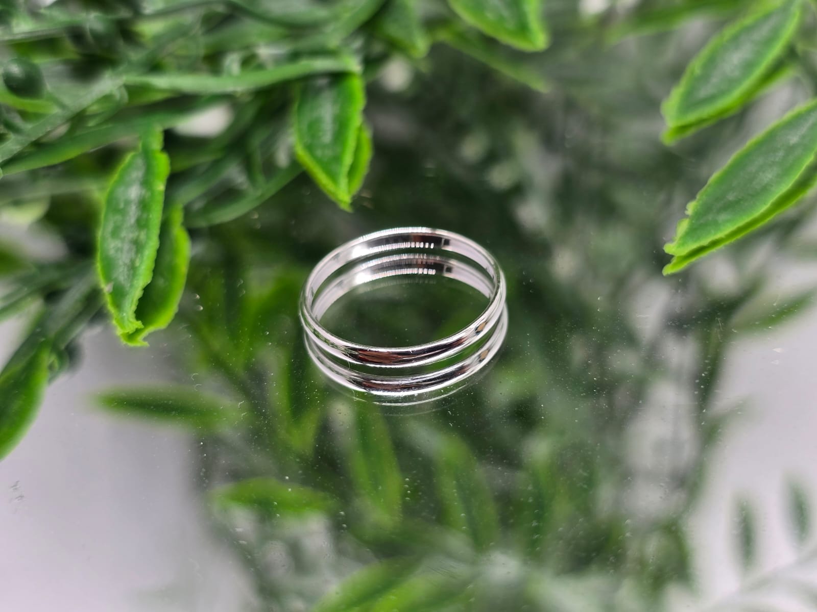 Sterling Silver Band Ring Crystal Wellness