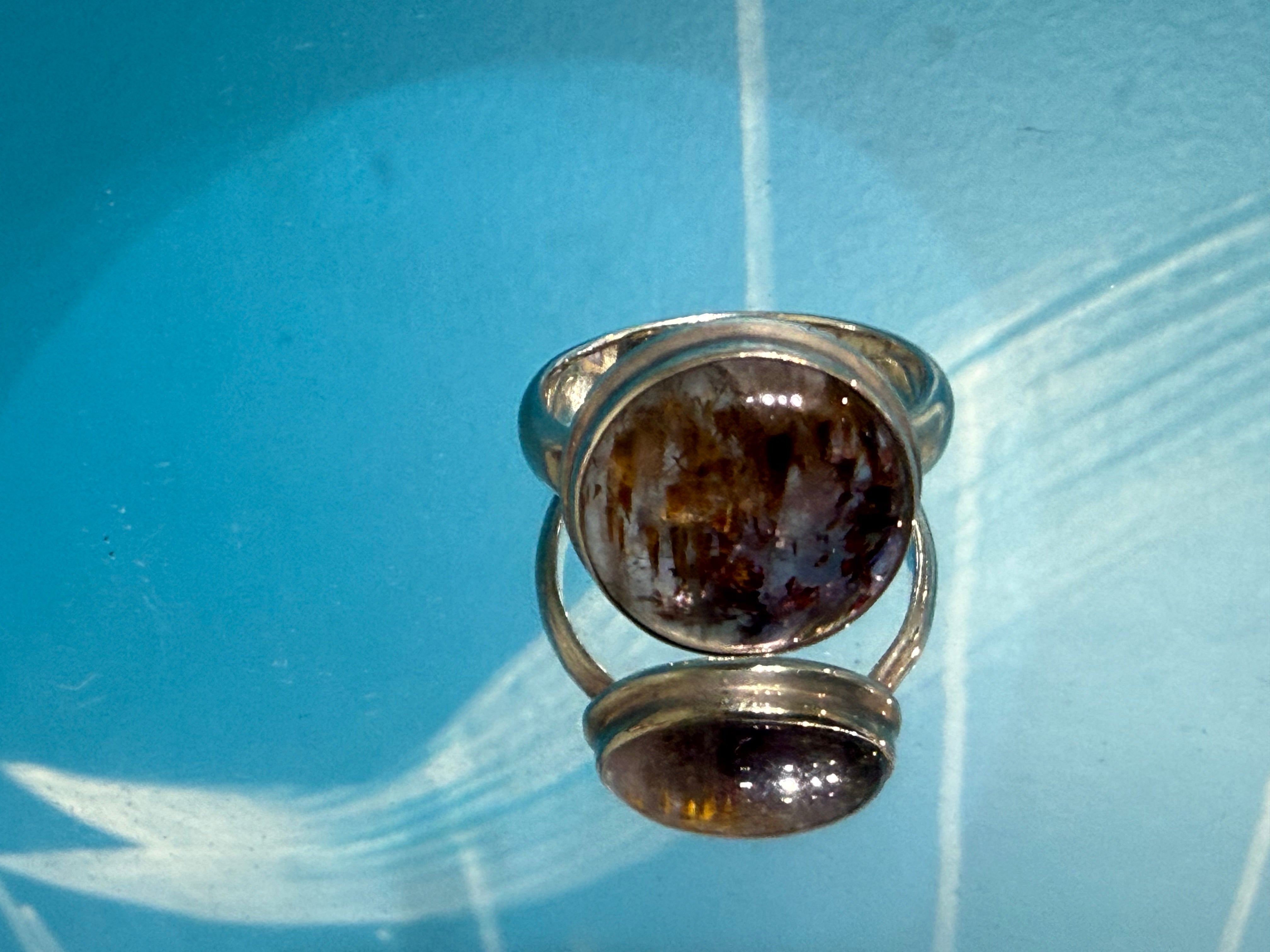 Super Seven Ring, size 10 – Spiritual Awakening, Harmony & Manifestation Crystal Wellness