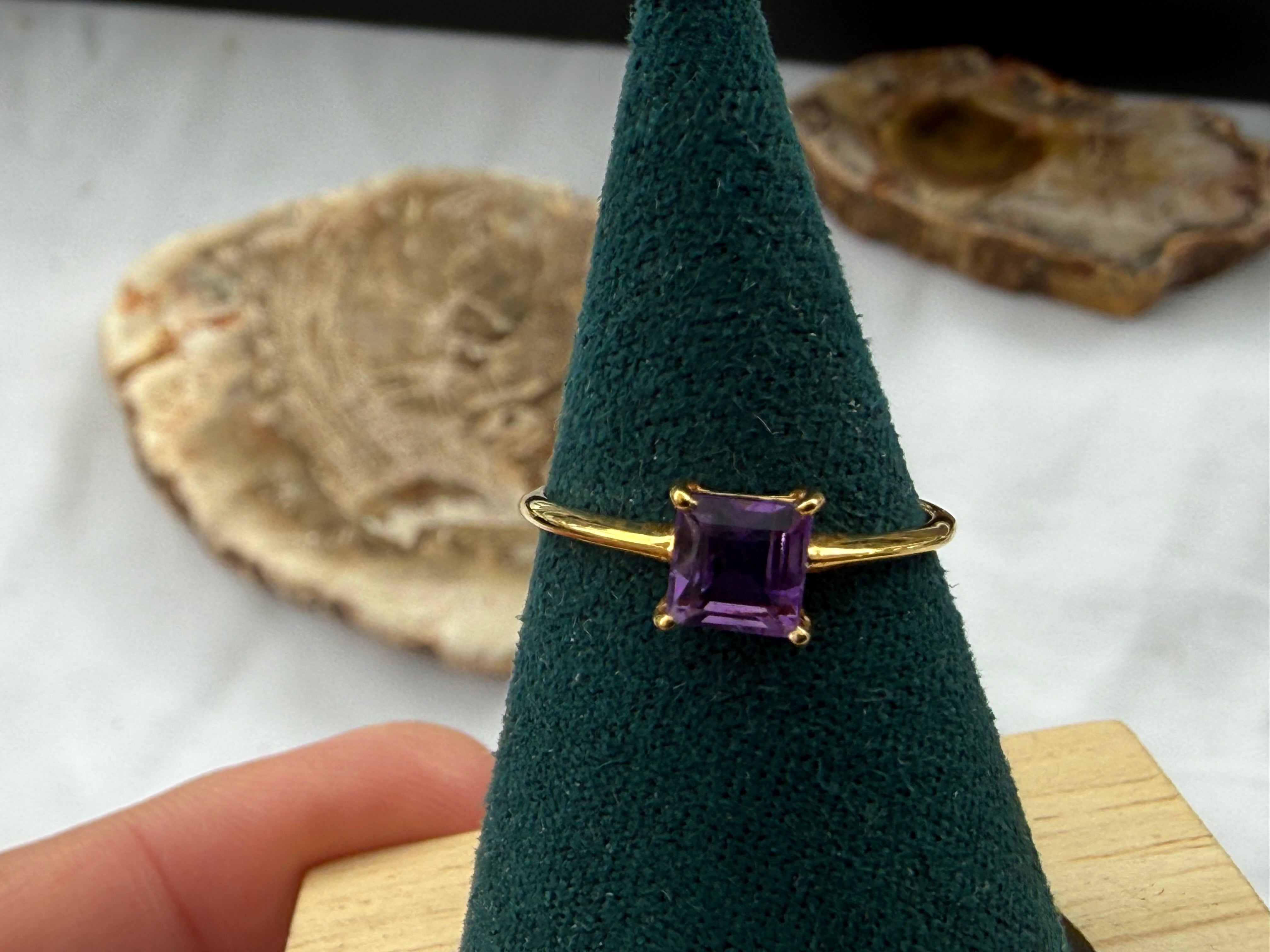 Amethyst Ring – A Symbol of Peace, Wisdom & Spiritual Harmony, size 3 Crystal Wellness
