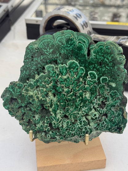 MALACHITE — “Stone of Transformation, Protection & Heart Healing”, 14cmx12cmx1cm Crystal Wellness
