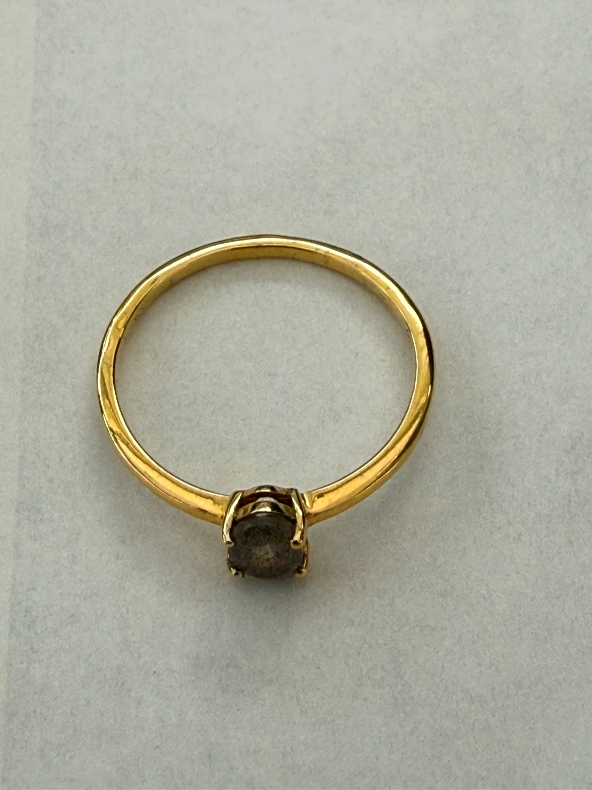 Mystic Aurora Labradorite Vermeil Ring – Size 9 Crystal Wellness