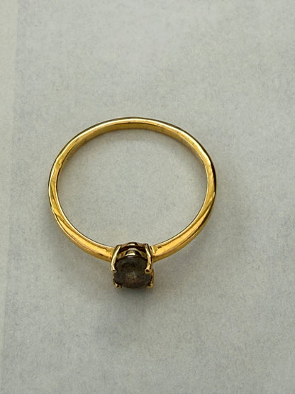 Mystic Aurora Labradorite Vermeil Ring – Size 9 Crystal Wellness