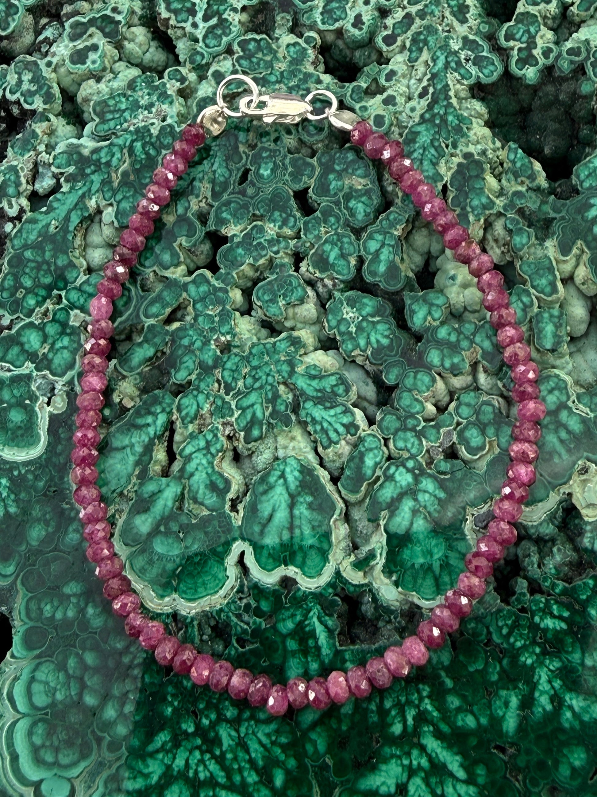Ruby Passion Bracelet in Silver 16cm Crystal Wellness