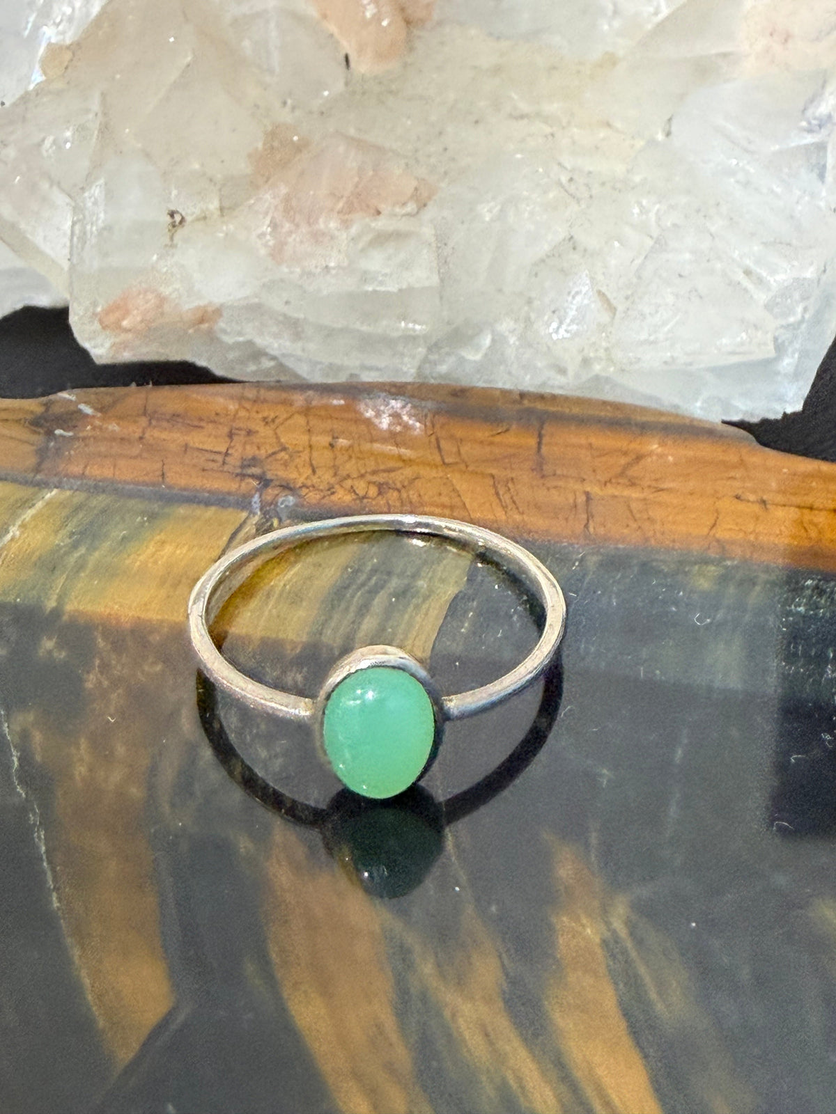 Chrysoprase Ring — Heart of Renewal, size 6.5 Crystal Wellness